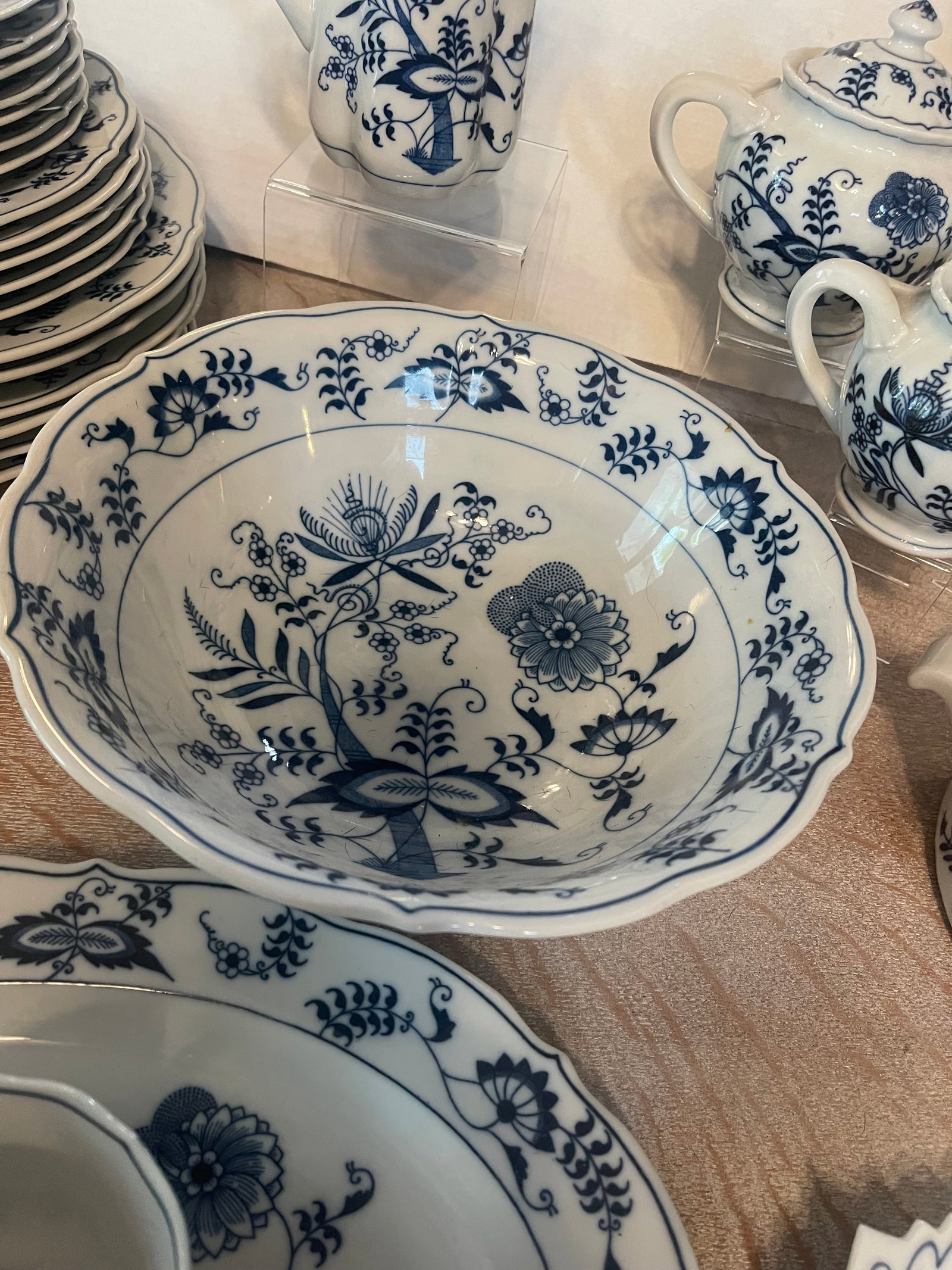 Vintage Blue Danube Onion Dinnerware Set- 53 Pieces - 11