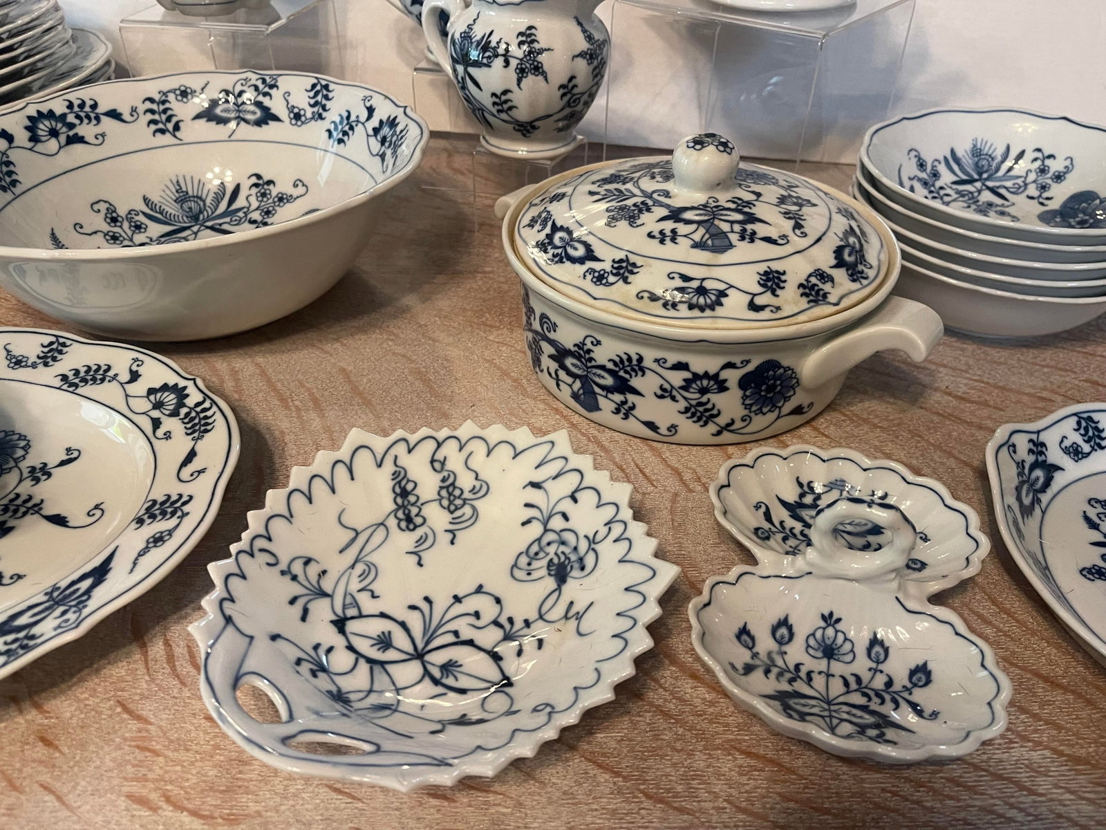 Vintage Blue Danube Onion Dinnerware Set- 53 Pieces - 4