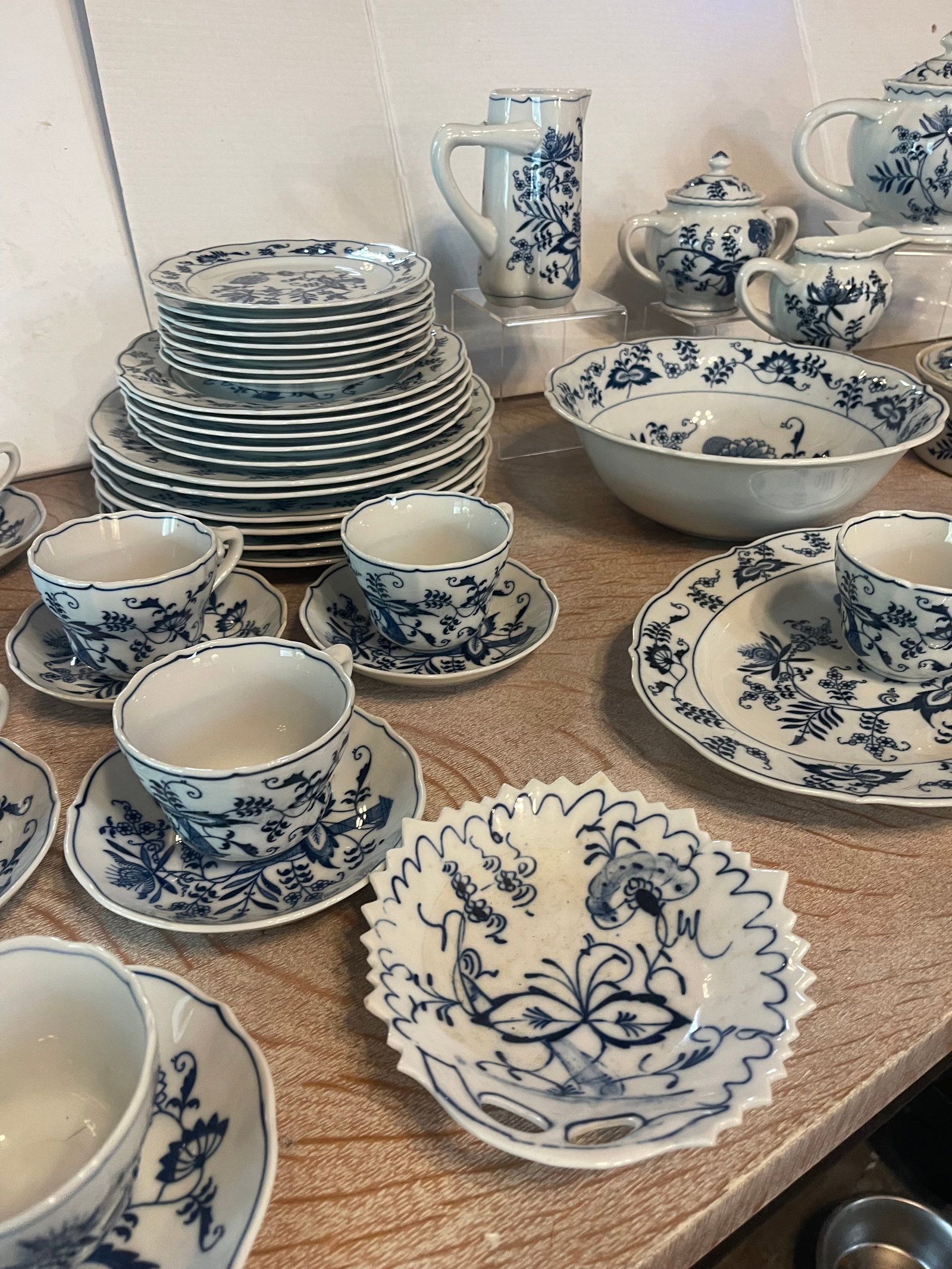 Vintage Blue Danube Onion Dinnerware Set- 53 Pieces - 5