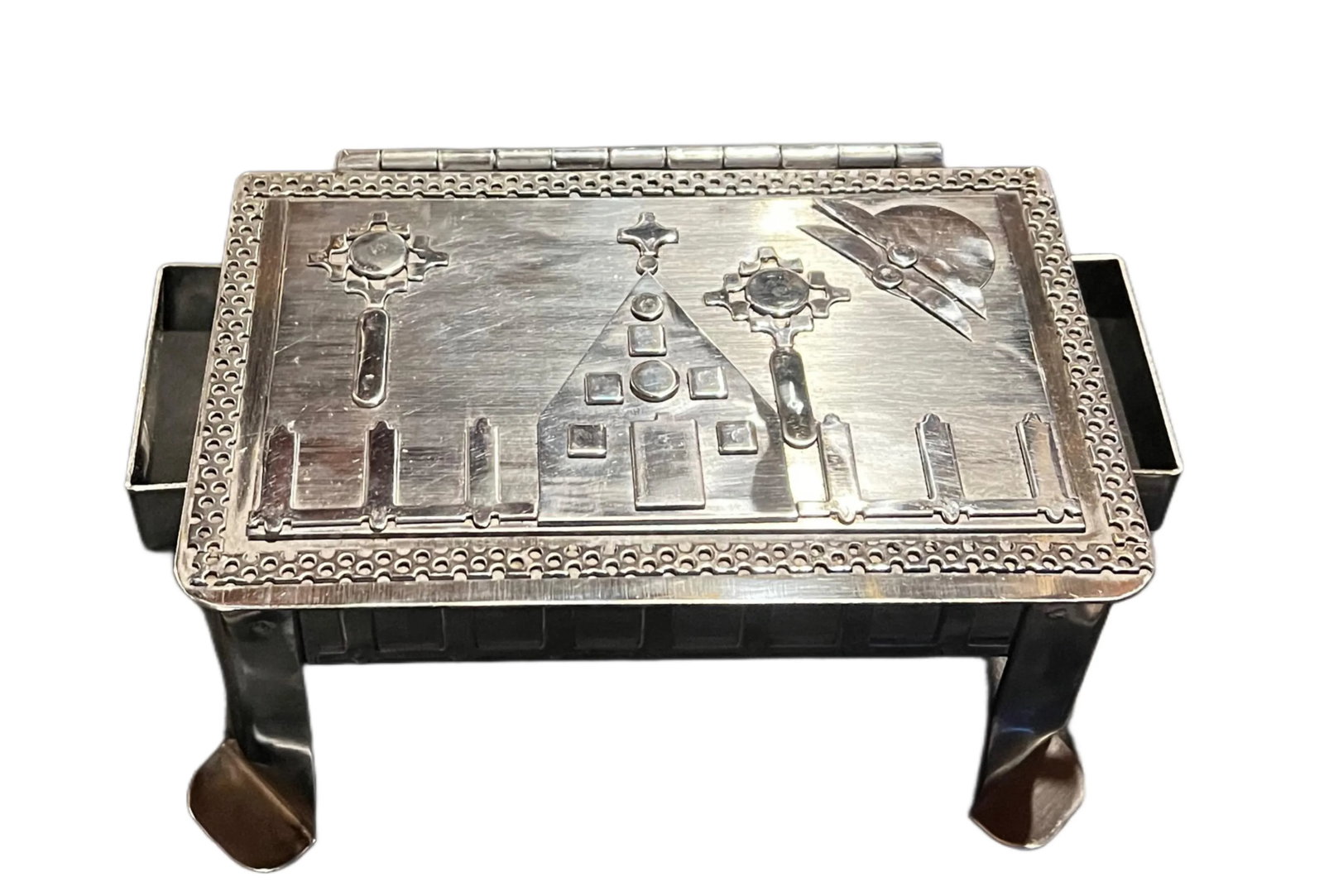 Signed Stanley Szwarc Modernist Industrial Stainless Steel Metalwork Jewelry & Trinket Box, 2009 - 2