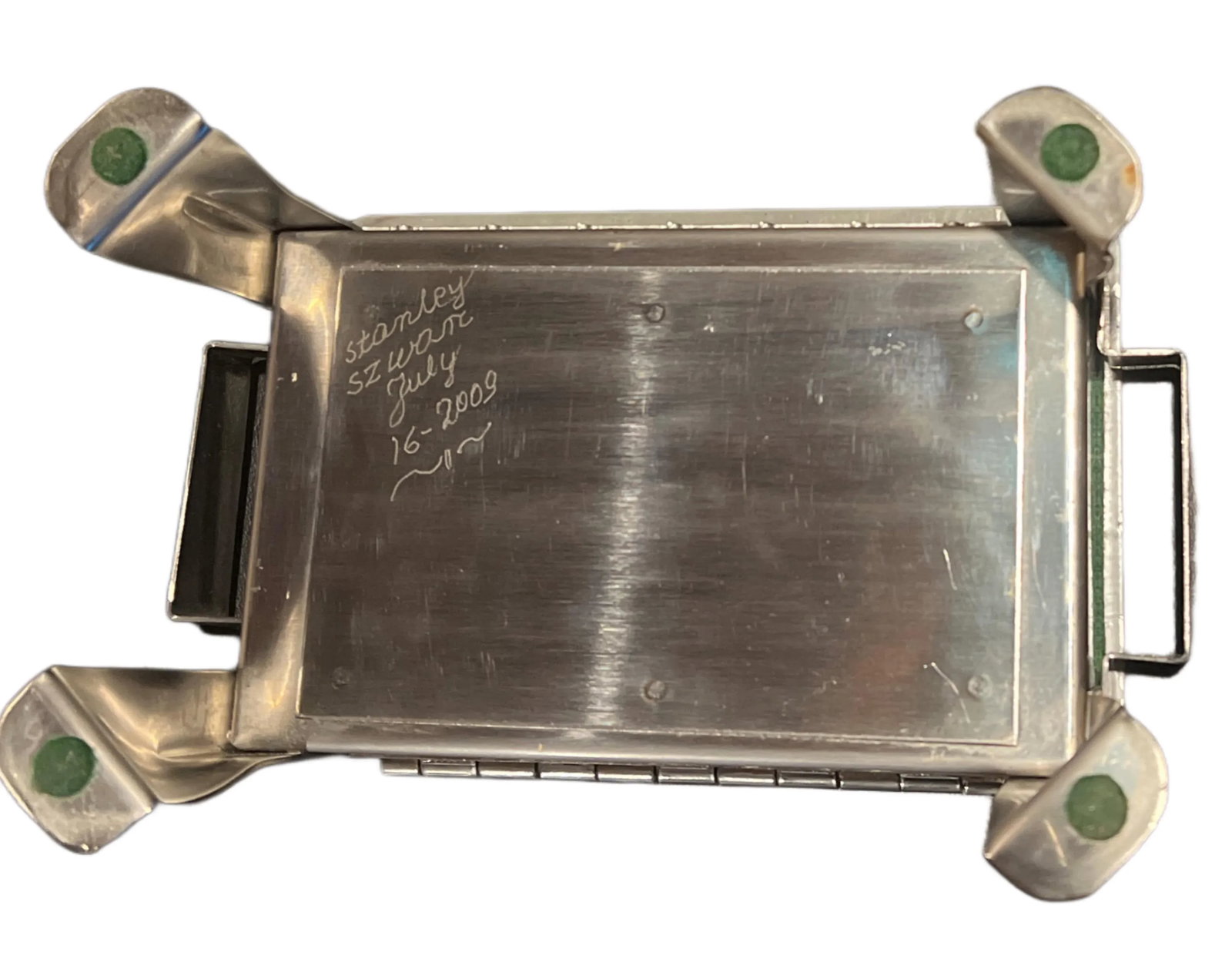 Signed Stanley Szwarc Modernist Industrial Stainless Steel Metalwork Jewelry & Trinket Box, 2009 - 6