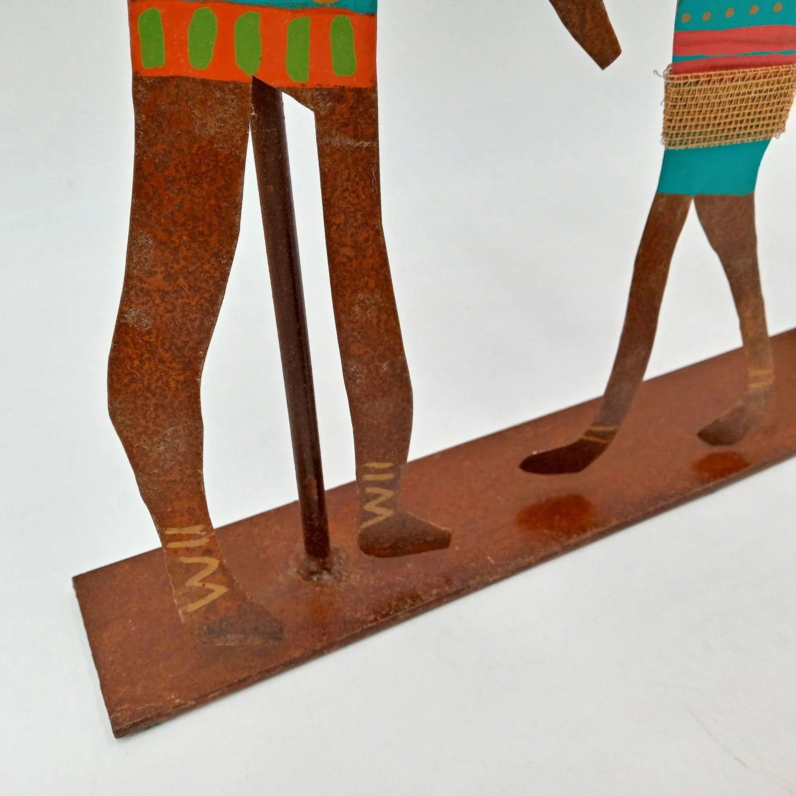 Abstract Metal Family Sculpture Ooak Vintage Bill Finks Brutalist Primitive Home Decor - 2