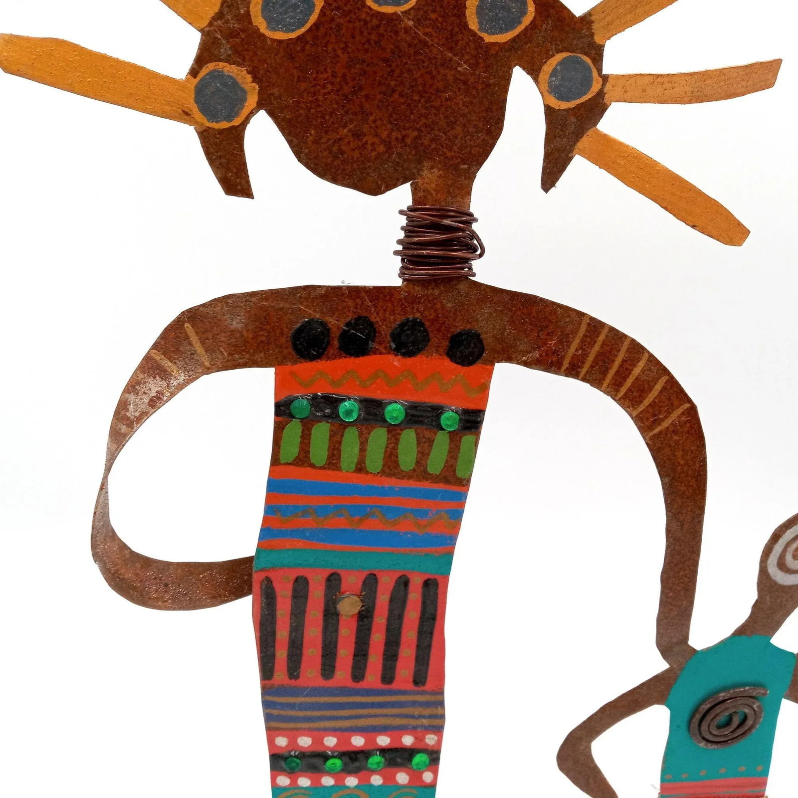 Abstract Metal Family Sculpture Ooak Vintage Bill Finks Brutalist Primitive Home Decor - 7