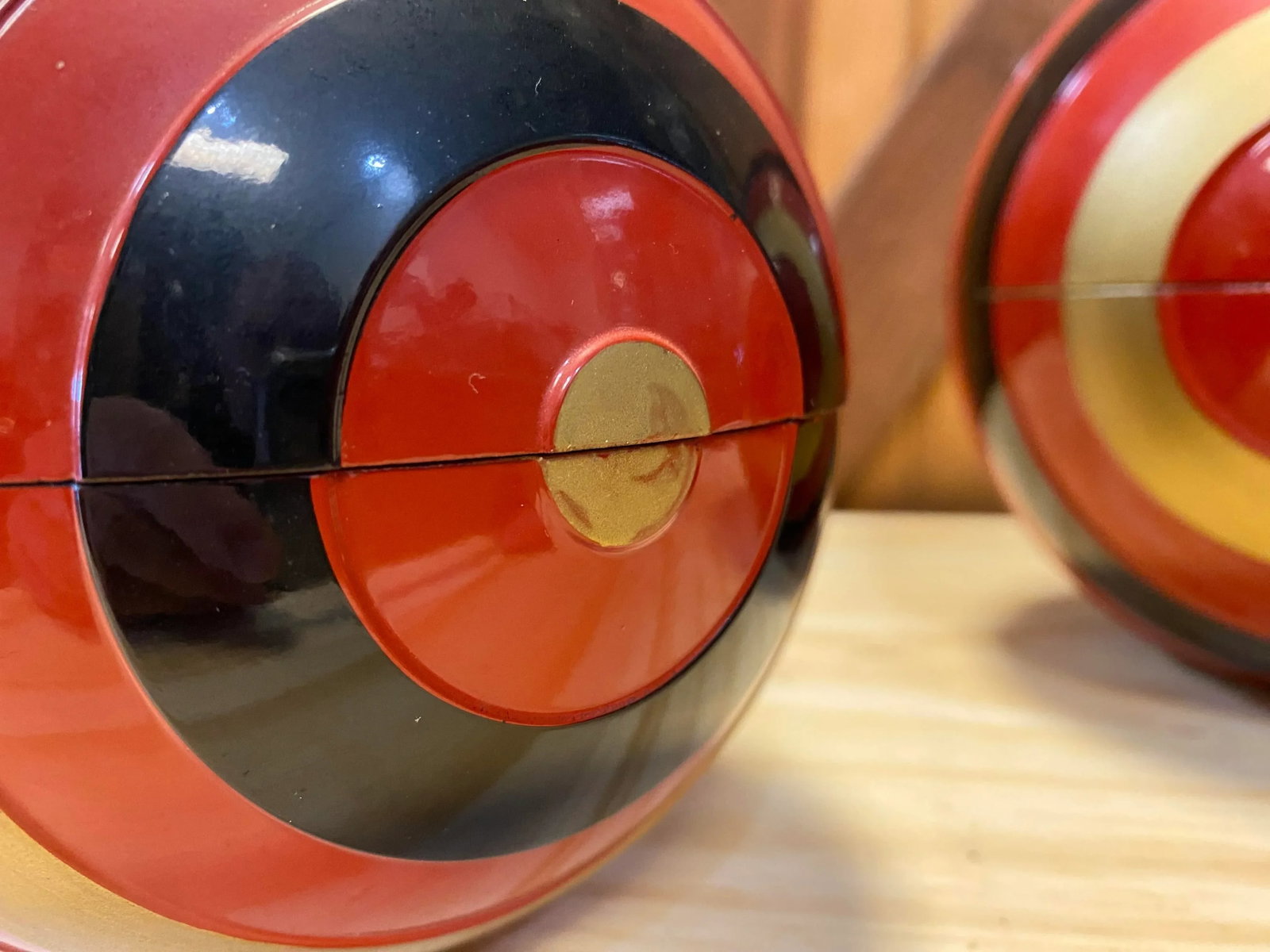 1980's Japanese Ball Shaped Plastic Tea Caddy Storage Containers, Set of 3 - 7