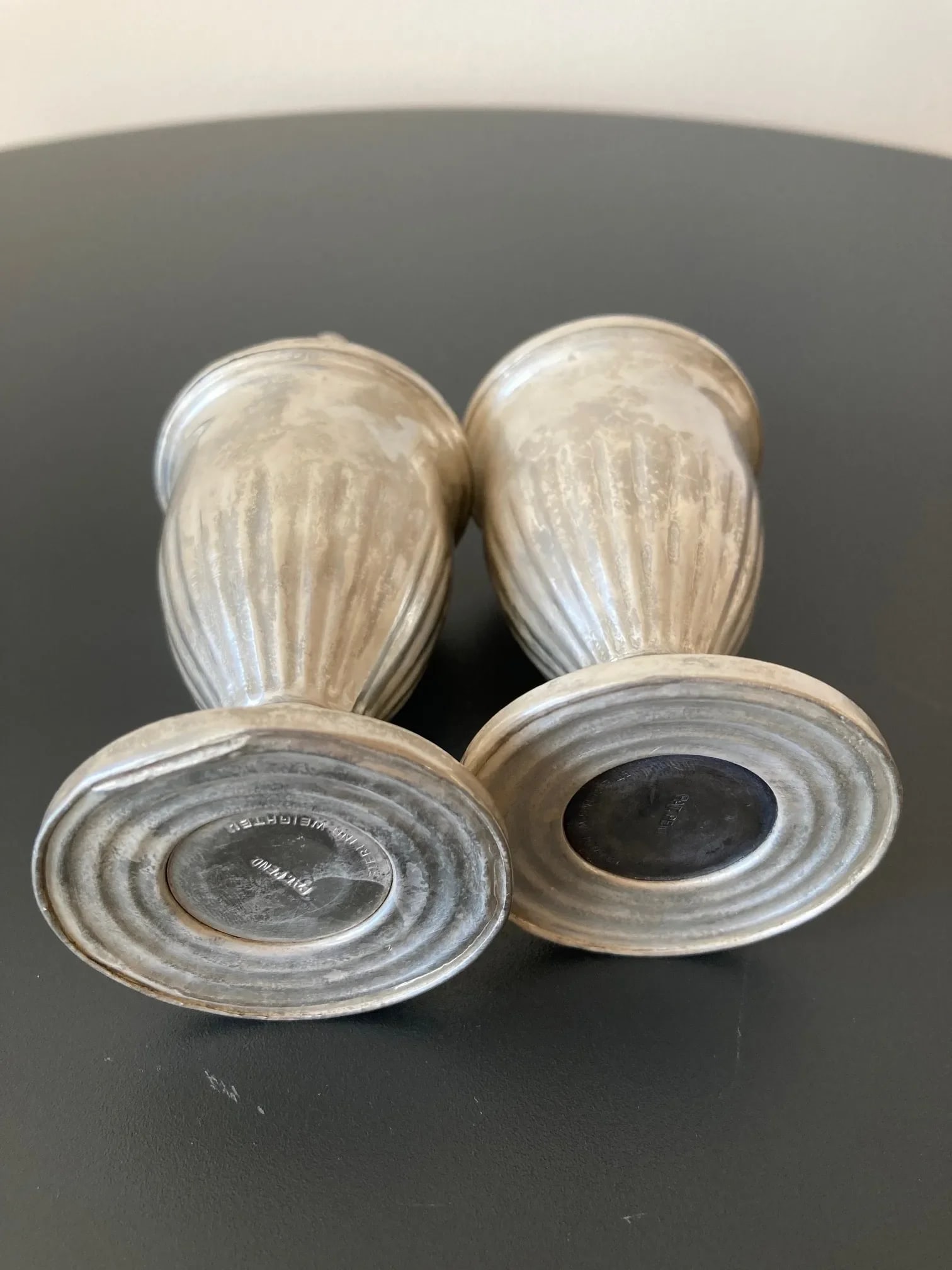 Duchin Sterling Silver Salt & Pepper Shakers With Rope Design, Pair - 10