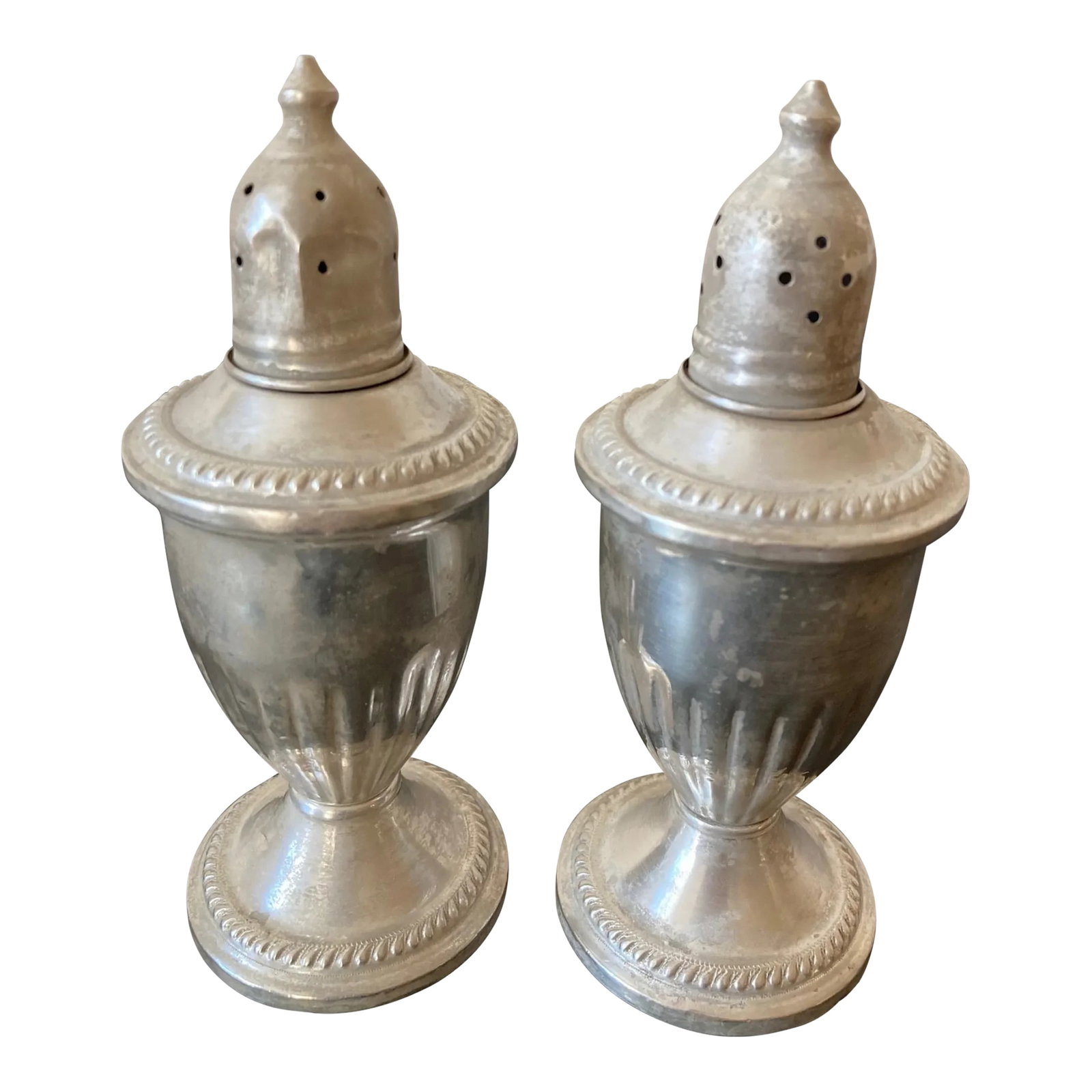 Duchin Sterling Silver Salt & Pepper Shakers With Rope Design, Pair (1 of 12)