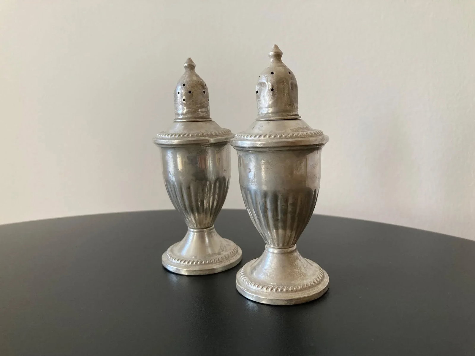 Duchin Sterling Silver Salt & Pepper Shakers With Rope Design, Pair - 4