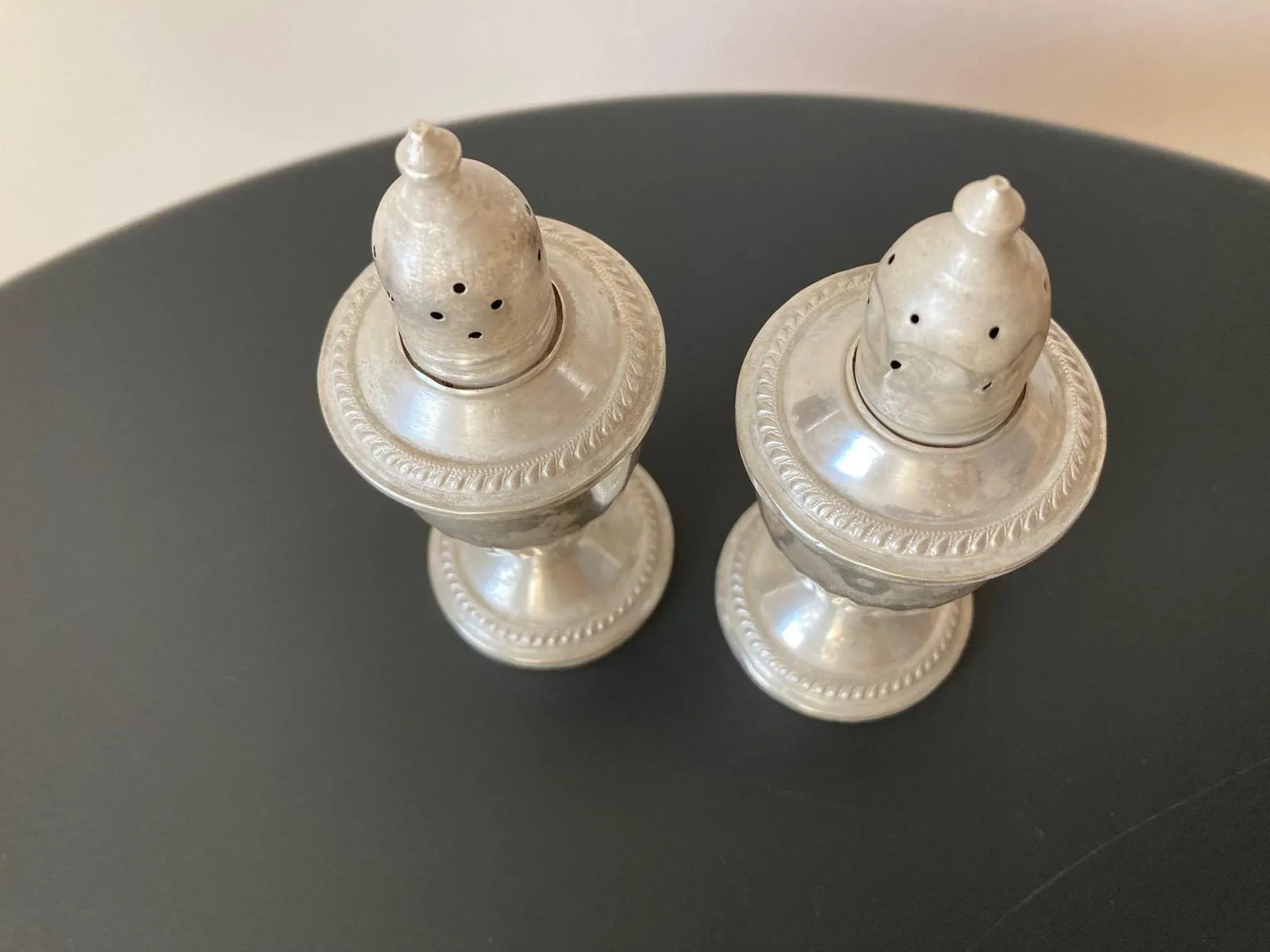 Duchin Sterling Silver Salt & Pepper Shakers With Rope Design, Pair - 5