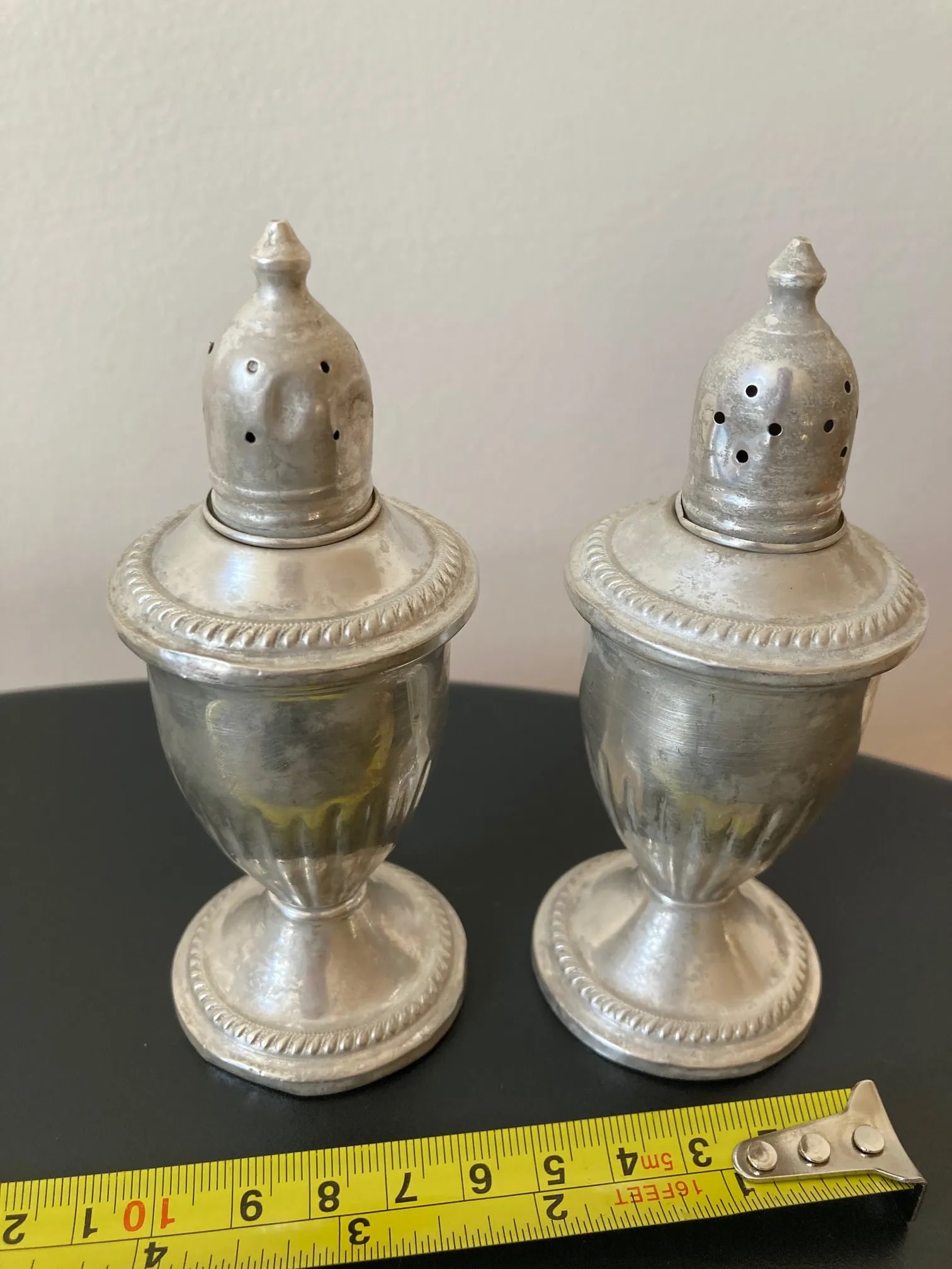 Duchin Sterling Silver Salt & Pepper Shakers With Rope Design, Pair - 6