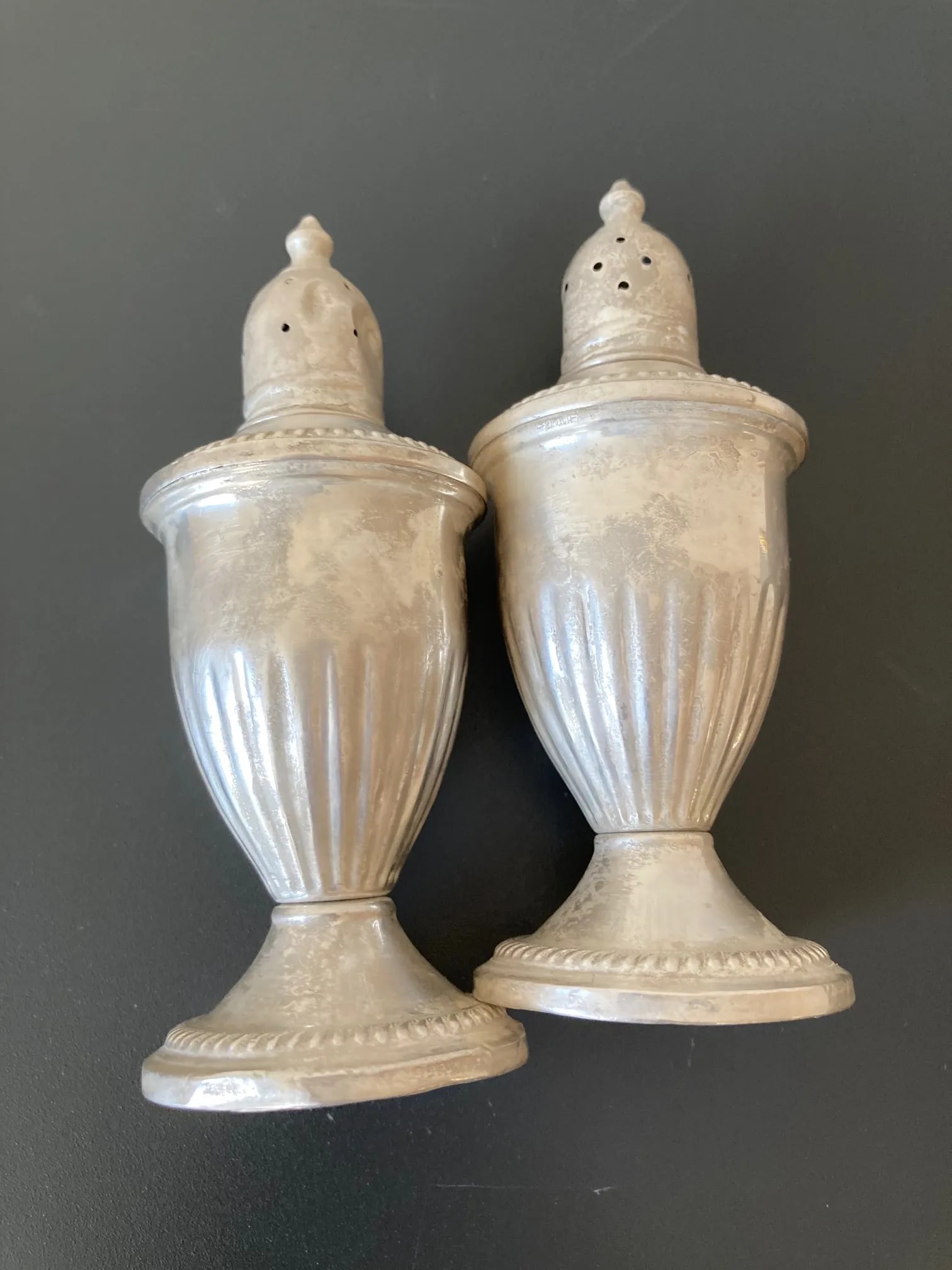 Duchin Sterling Silver Salt & Pepper Shakers With Rope Design, Pair - 7