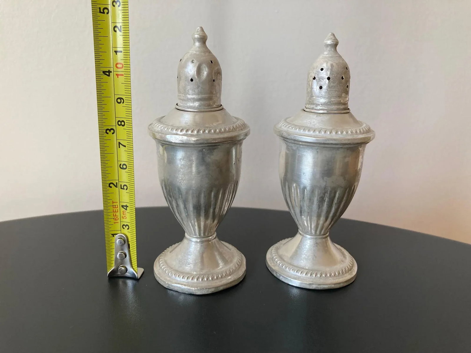 Duchin Sterling Silver Salt & Pepper Shakers With Rope Design, Pair - 8