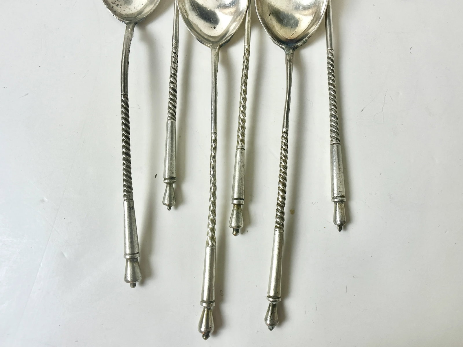 Set of 6 Circa 1900 Russian 84 Silver Spoons With Cityscape/Commemorative Imagery - Moscow Imperial - 6