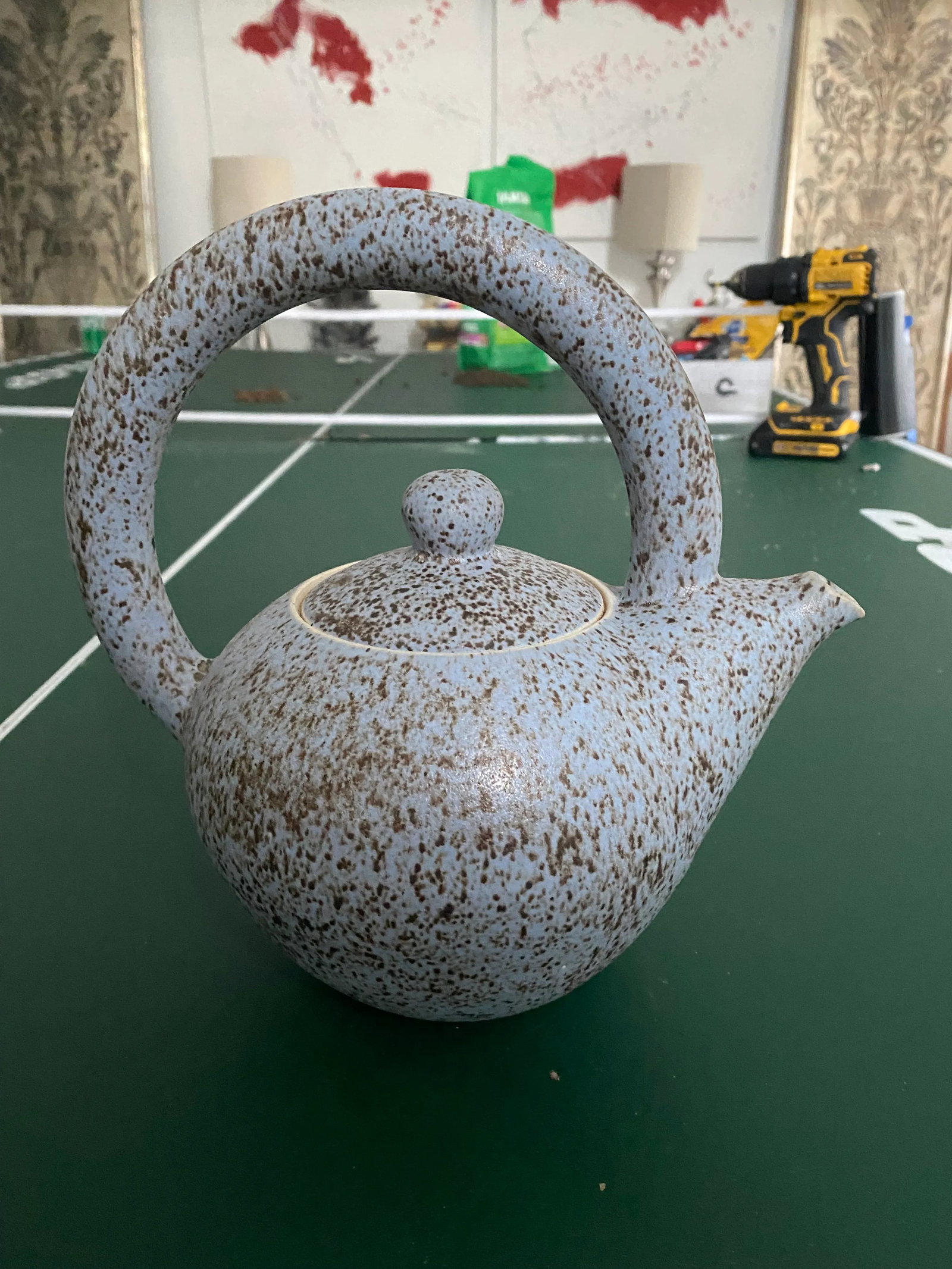 1980s Asian Pottery Tea Pot - 2