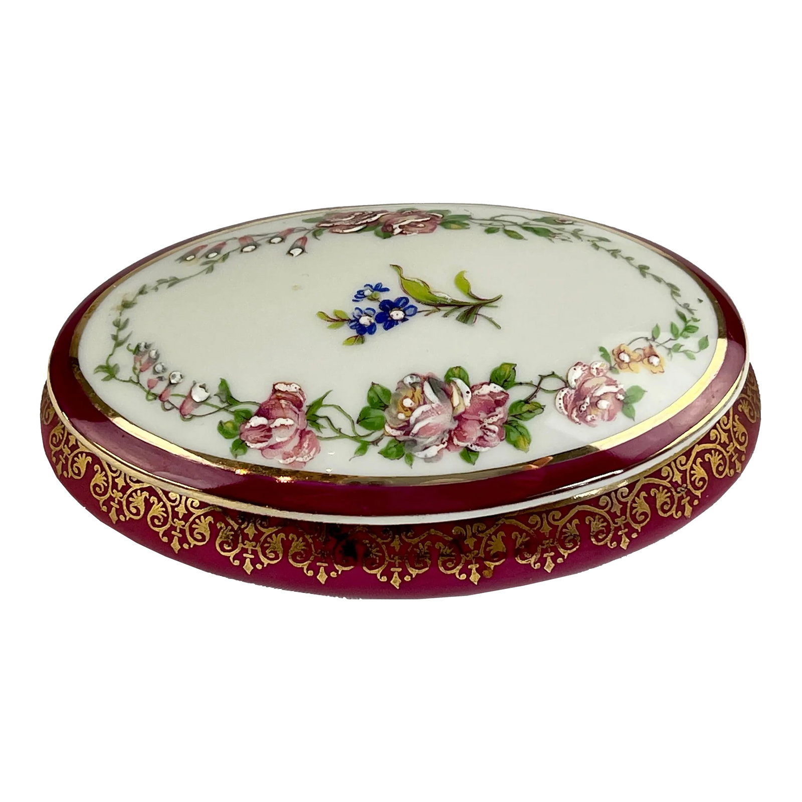 Late 20th Century French Limoge Trinket Box by Rehaussee Main (1 of 6)