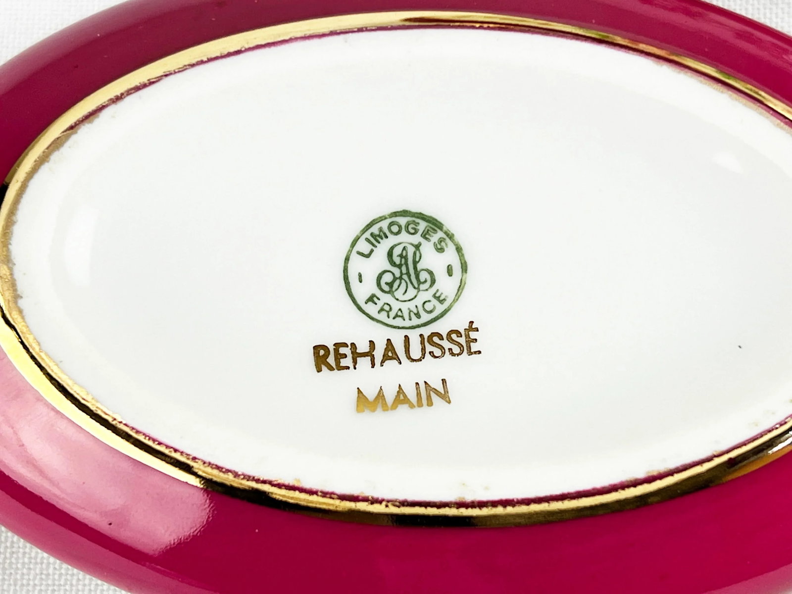 Late 20th Century French Limoge Trinket Box by Rehaussee Main - 6