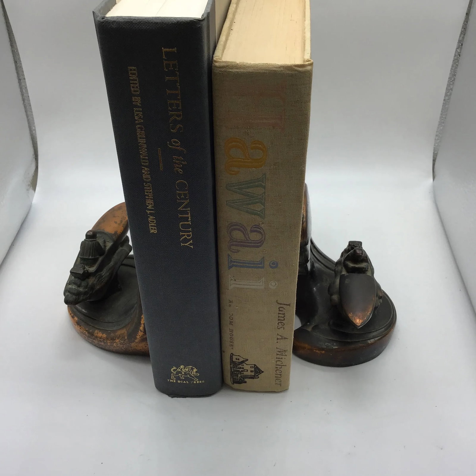 Art Deco Vintage 1930s Art Deco Bookends by Dodge Inc Speed Boat With Wave Bronze Metal - a Pair - 5