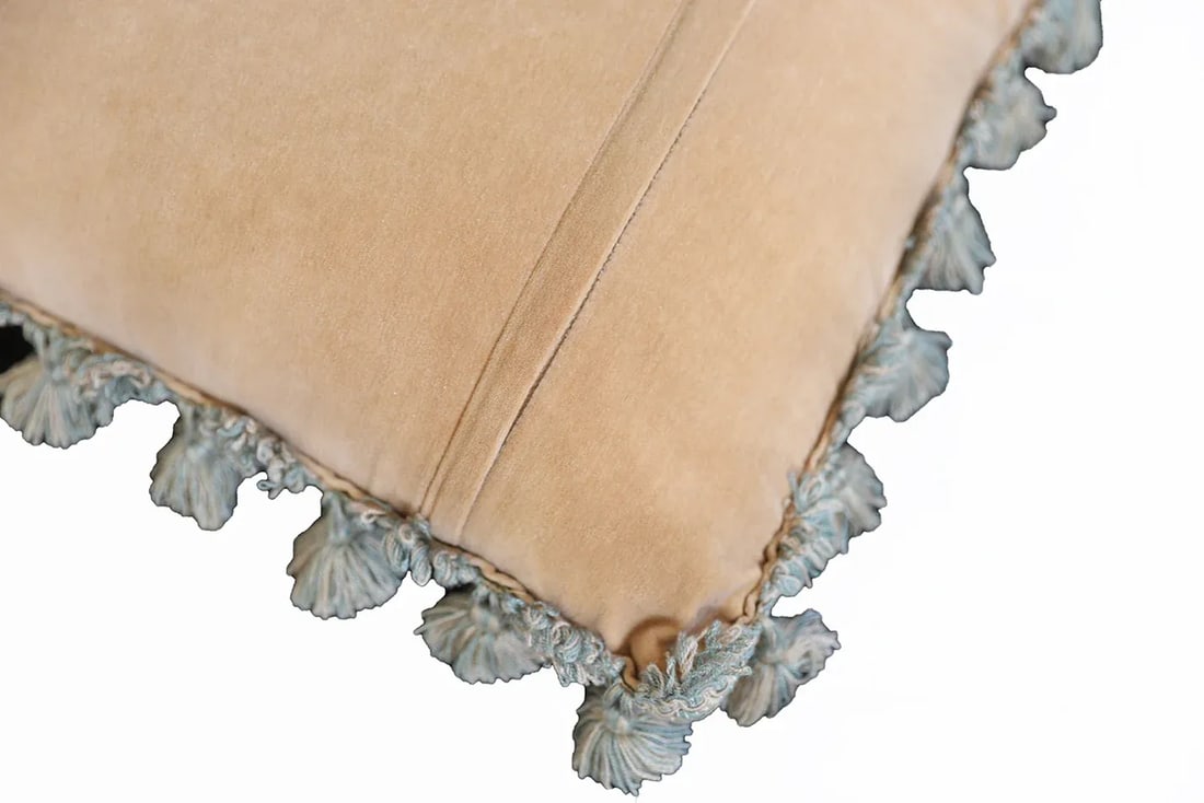 Cream and Pink Floral Aubusson Decor Pillow - 4