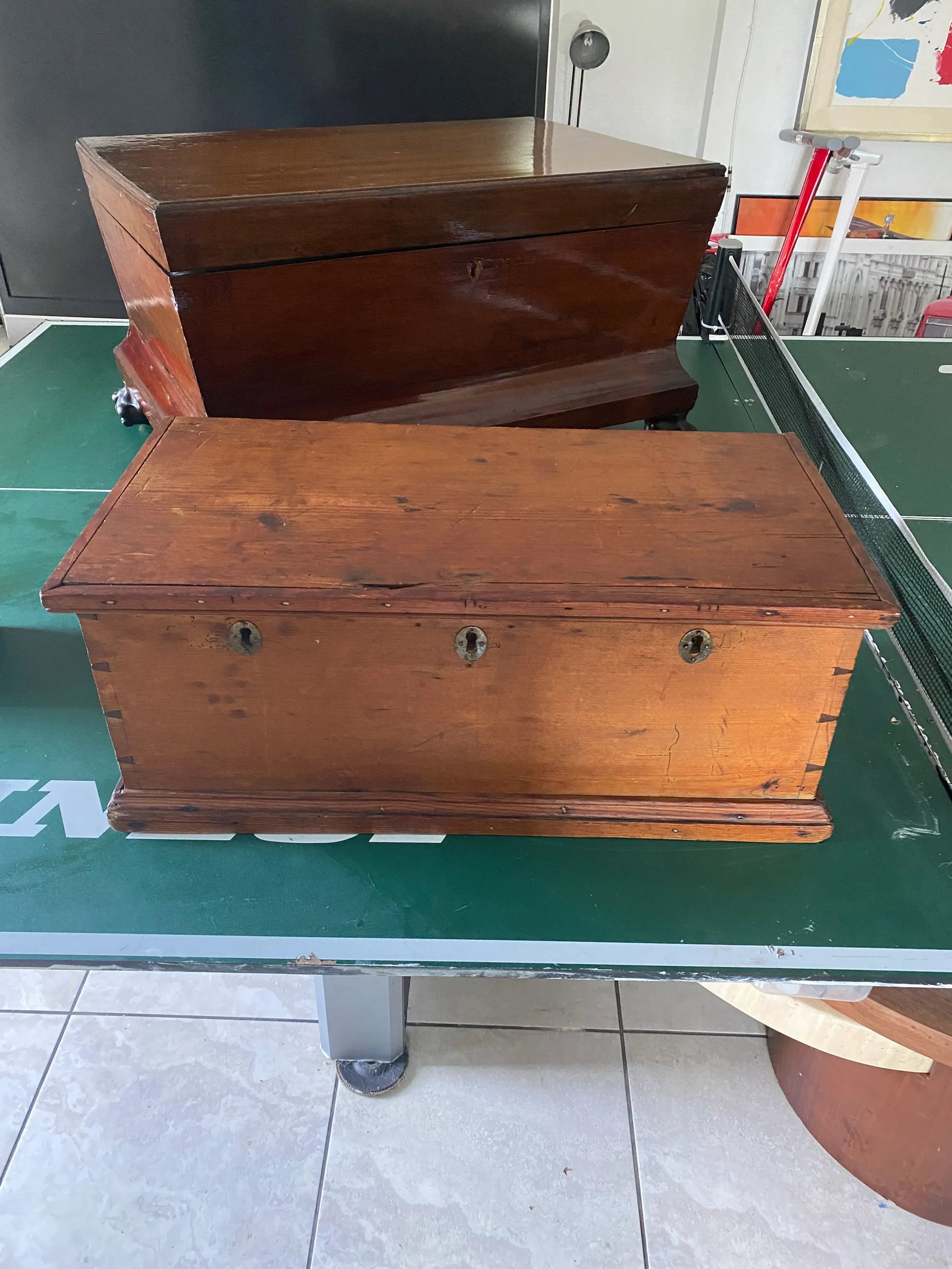 Late 19th Century Large Antique Pine Box - 2