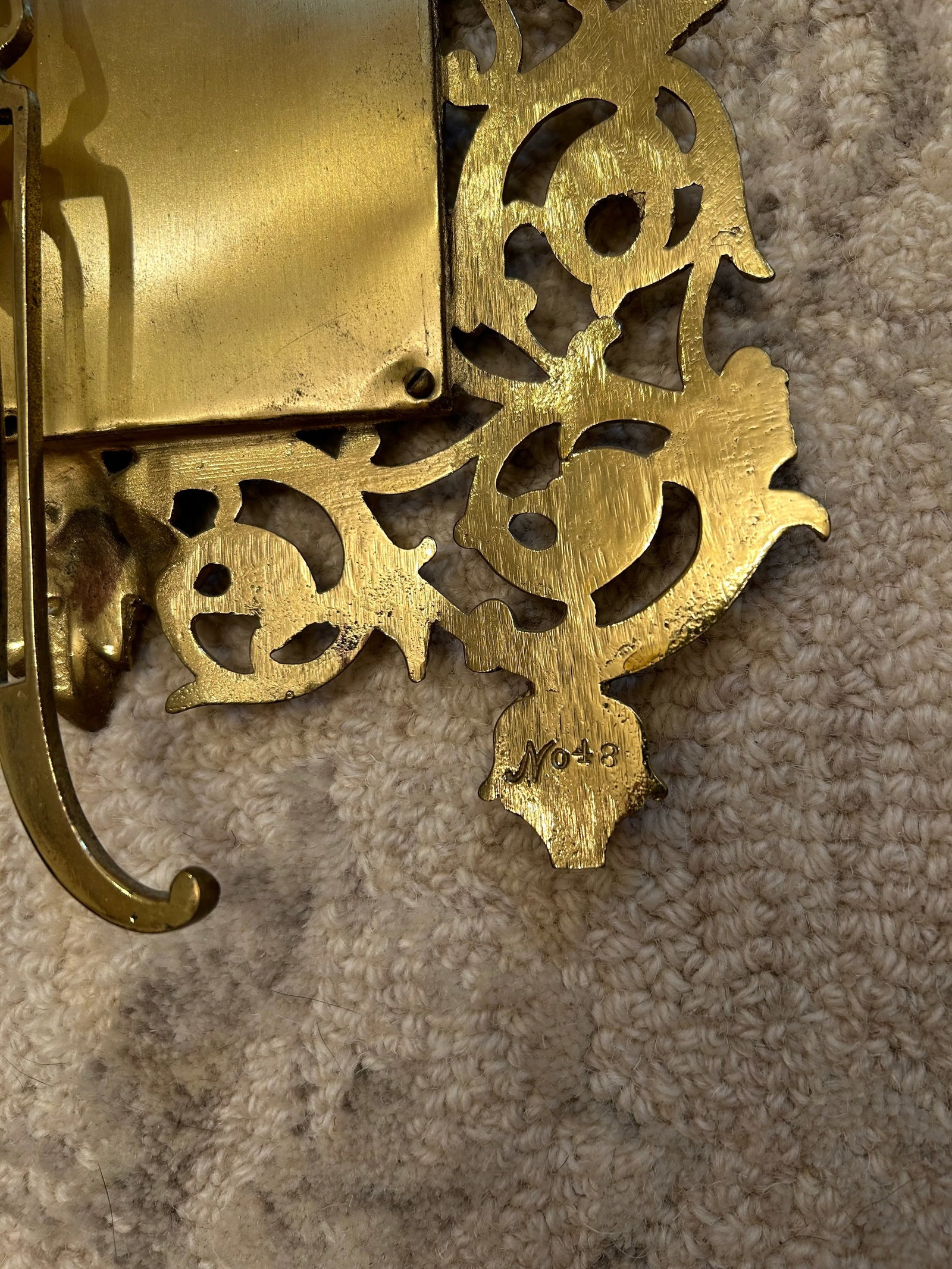 Antique 19th Century P. E. Guerin Brass Vanity Tabletop Mirror - 10