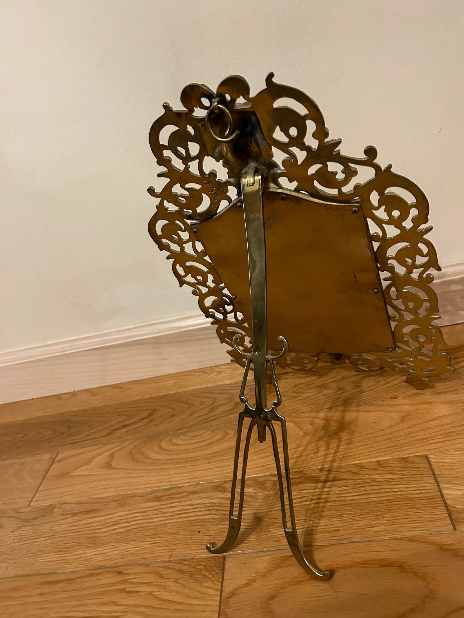 Antique 19th Century P. E. Guerin Brass Vanity Tabletop Mirror - 3