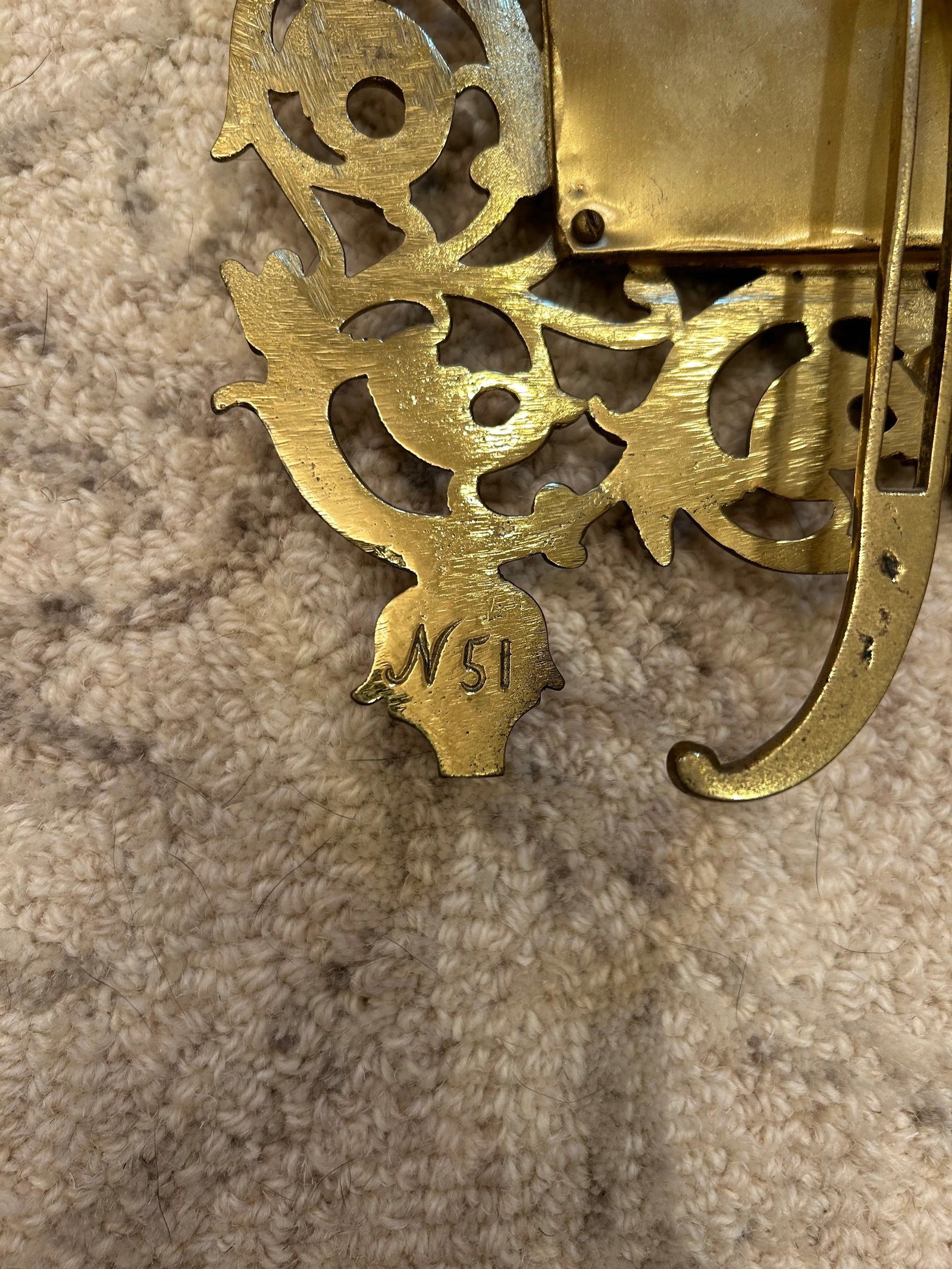 Antique 19th Century P. E. Guerin Brass Vanity Tabletop Mirror - 9