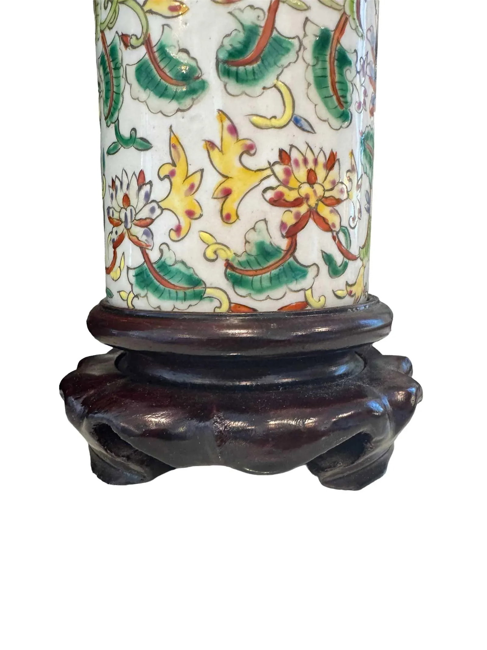 Hand-Painted Antique Chinese Vase Lamp With a Storied Provenance! - 6