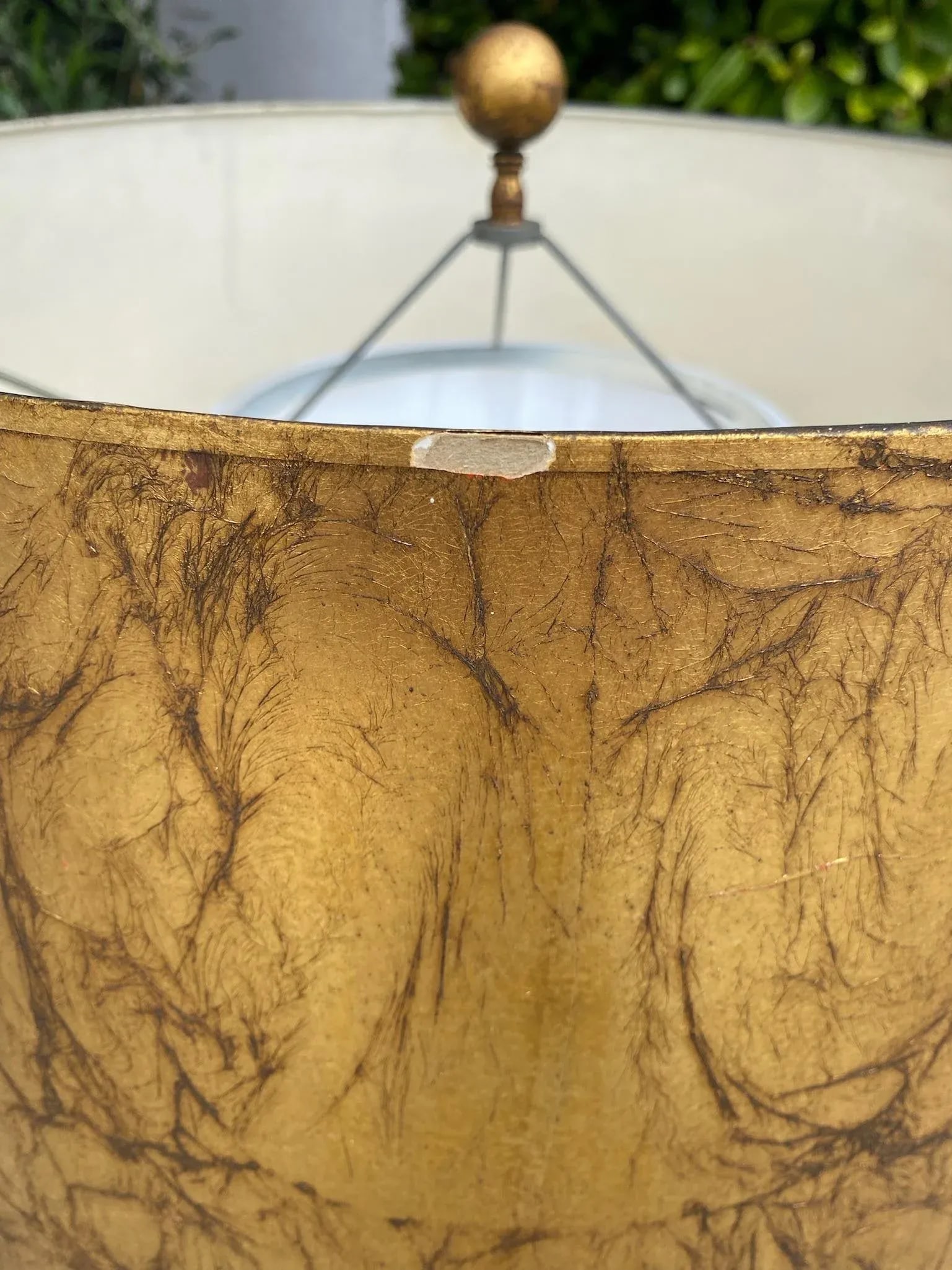Vintage Gold Leaf Lamp Lamps - a Pair - 10