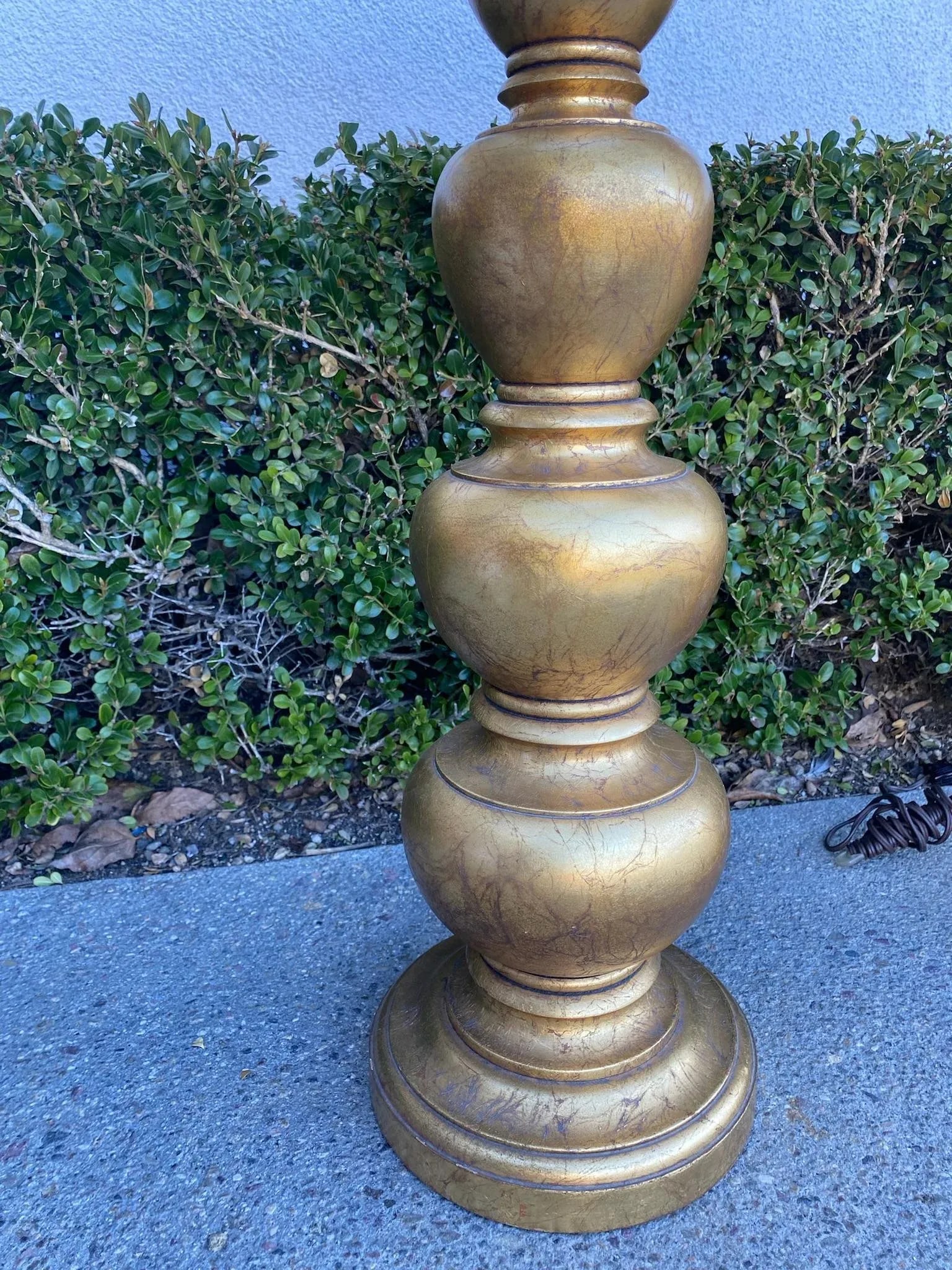 Vintage Gold Leaf Lamp Lamps - a Pair - 4