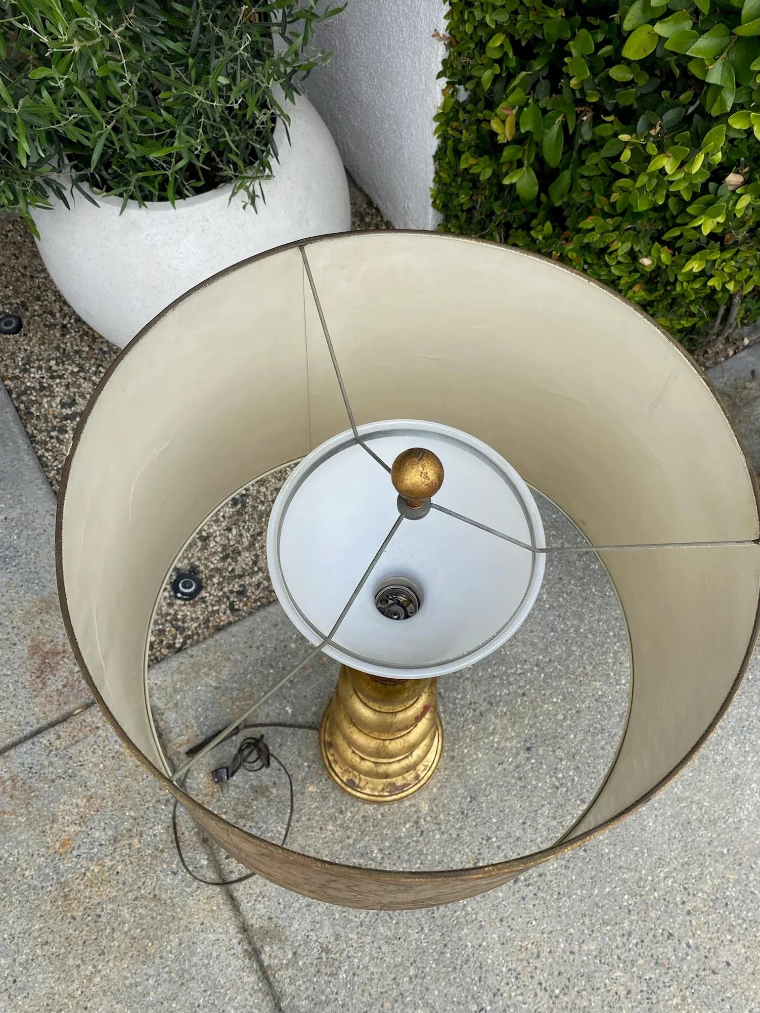 Vintage Gold Leaf Lamp Lamps - a Pair - 7