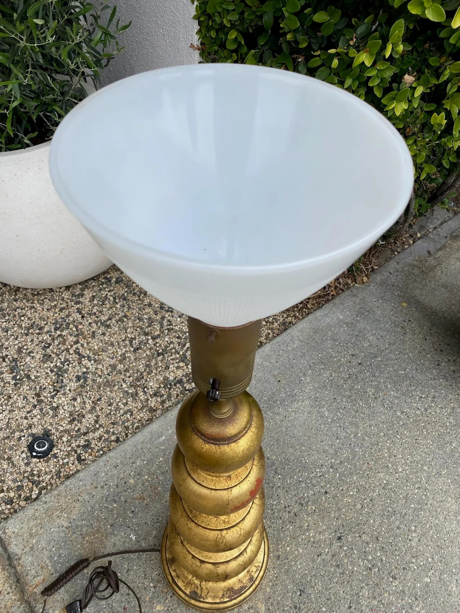 Vintage Gold Leaf Lamp Lamps - a Pair - 9