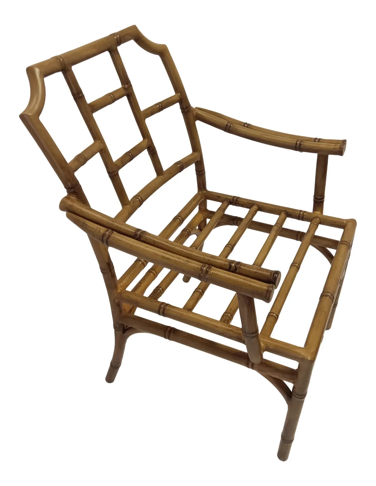 Vintage Aluminum Faux Bamboo Outdoor Chairs - Set of 4 - 3