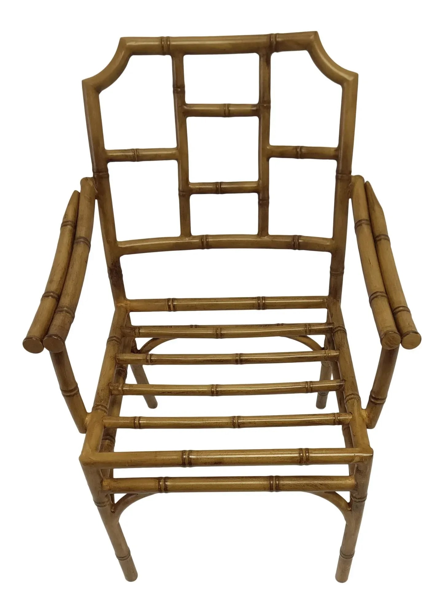 Vintage Aluminum Faux Bamboo Outdoor Chairs - Set of 4 - 4