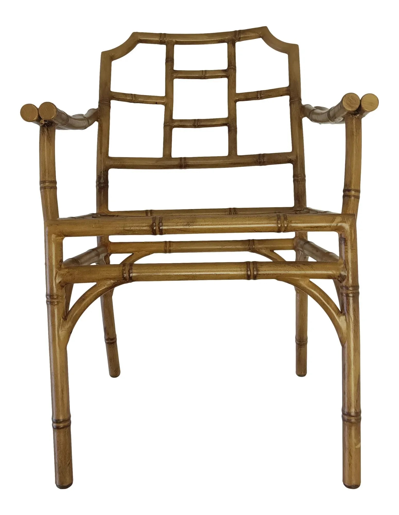 Vintage Aluminum Faux Bamboo Outdoor Chairs - Set of 4 - 5