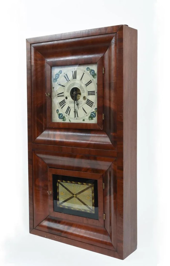 Early 19th Century American Bristol Walnut Case Wall Clock - 3