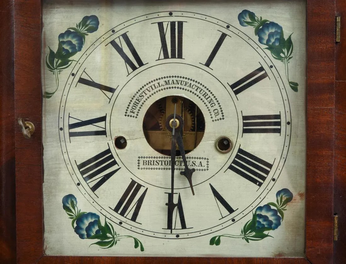 Early 19th Century American Bristol Walnut Case Wall Clock - 4