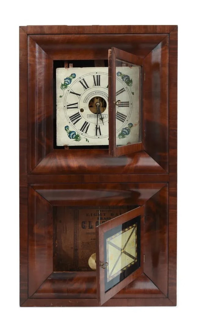 Early 19th Century American Bristol Walnut Case Wall Clock - 5