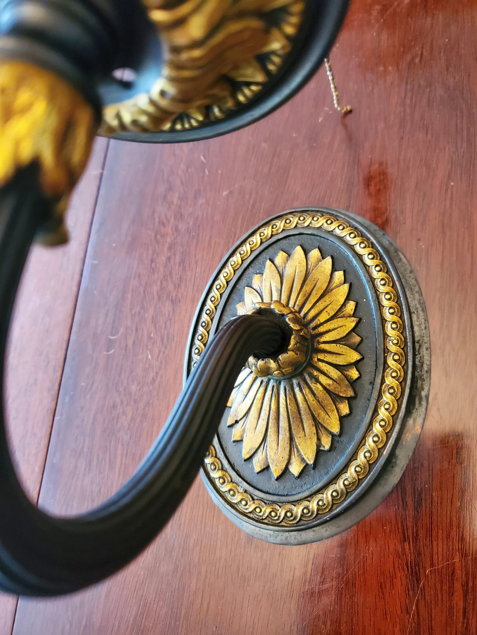 1930s Sterling Bronze Co Ny Gilt Accent Sconces - a Pair - 3