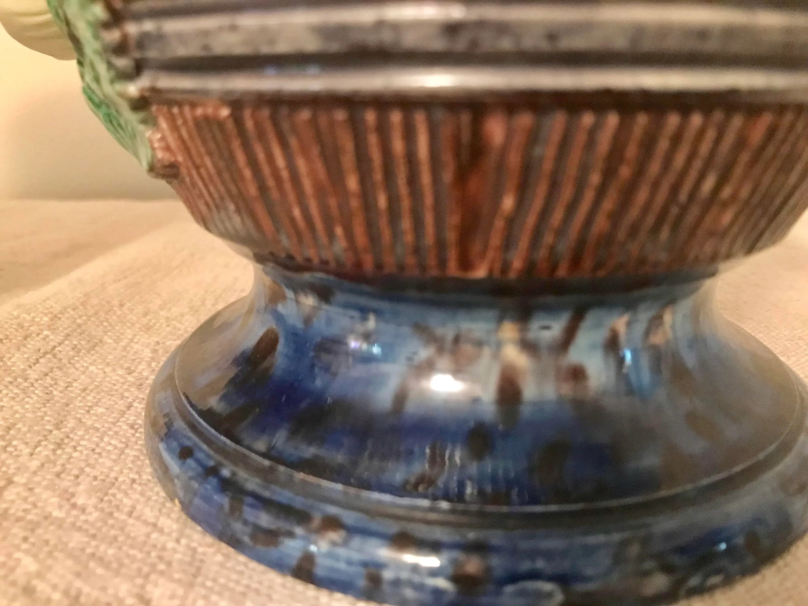 19th Century French Majolica Jardinieres - a Pair - 10