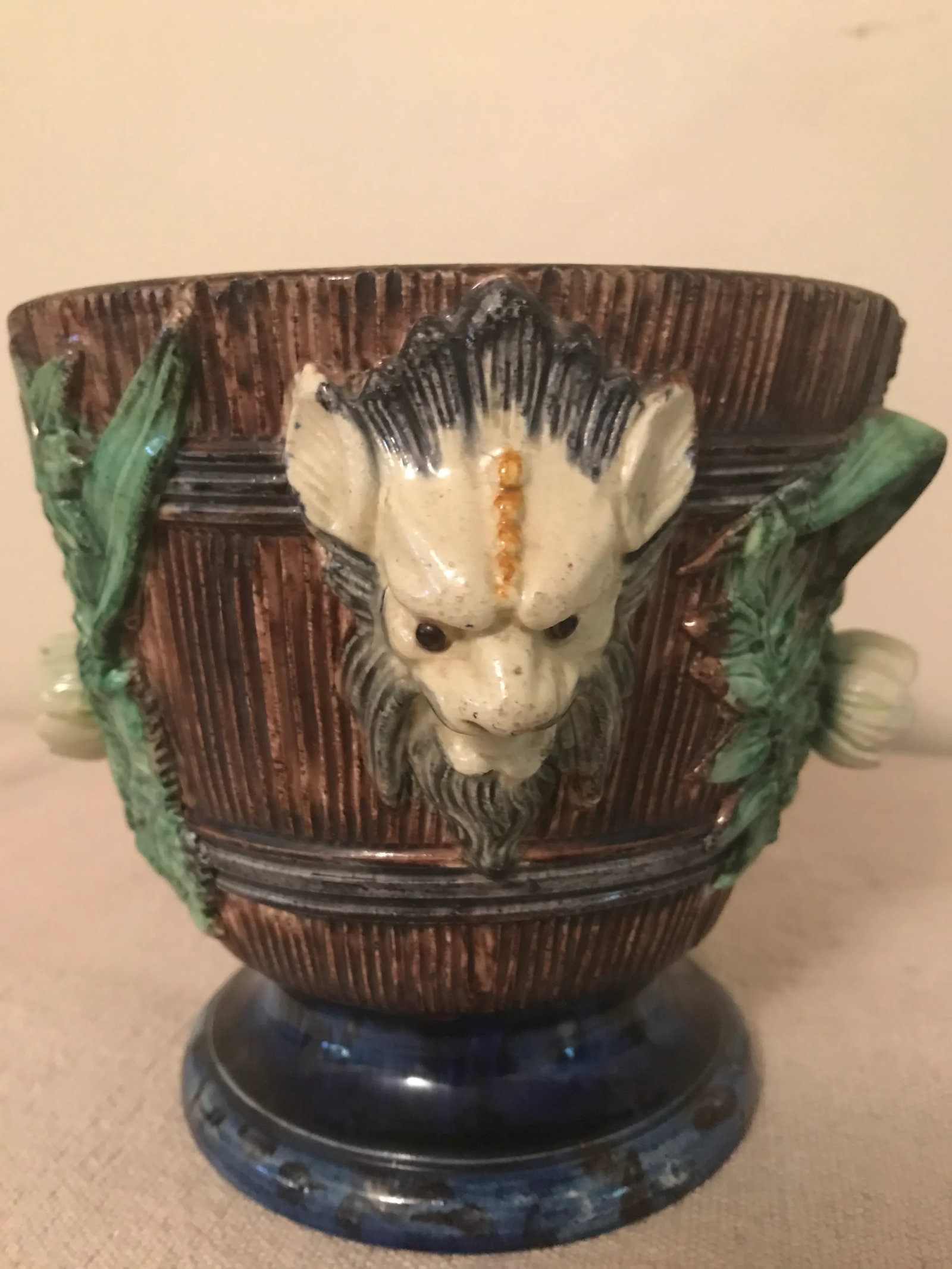 19th Century French Majolica Jardinieres - a Pair - 5