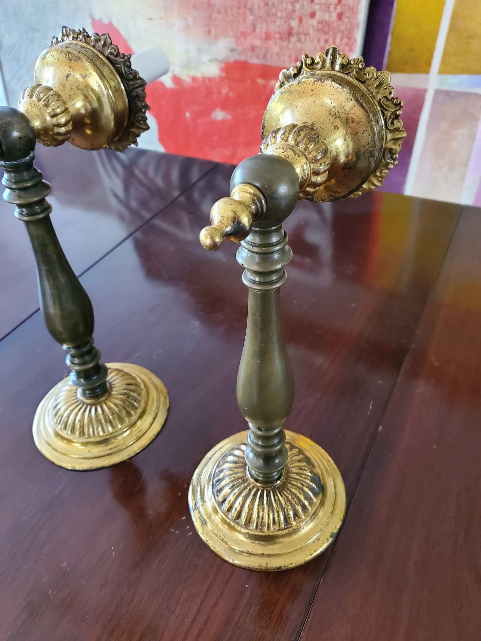 Pair Late 19th Century Antique English Regency Bronze Sconces Wall Lights - 3