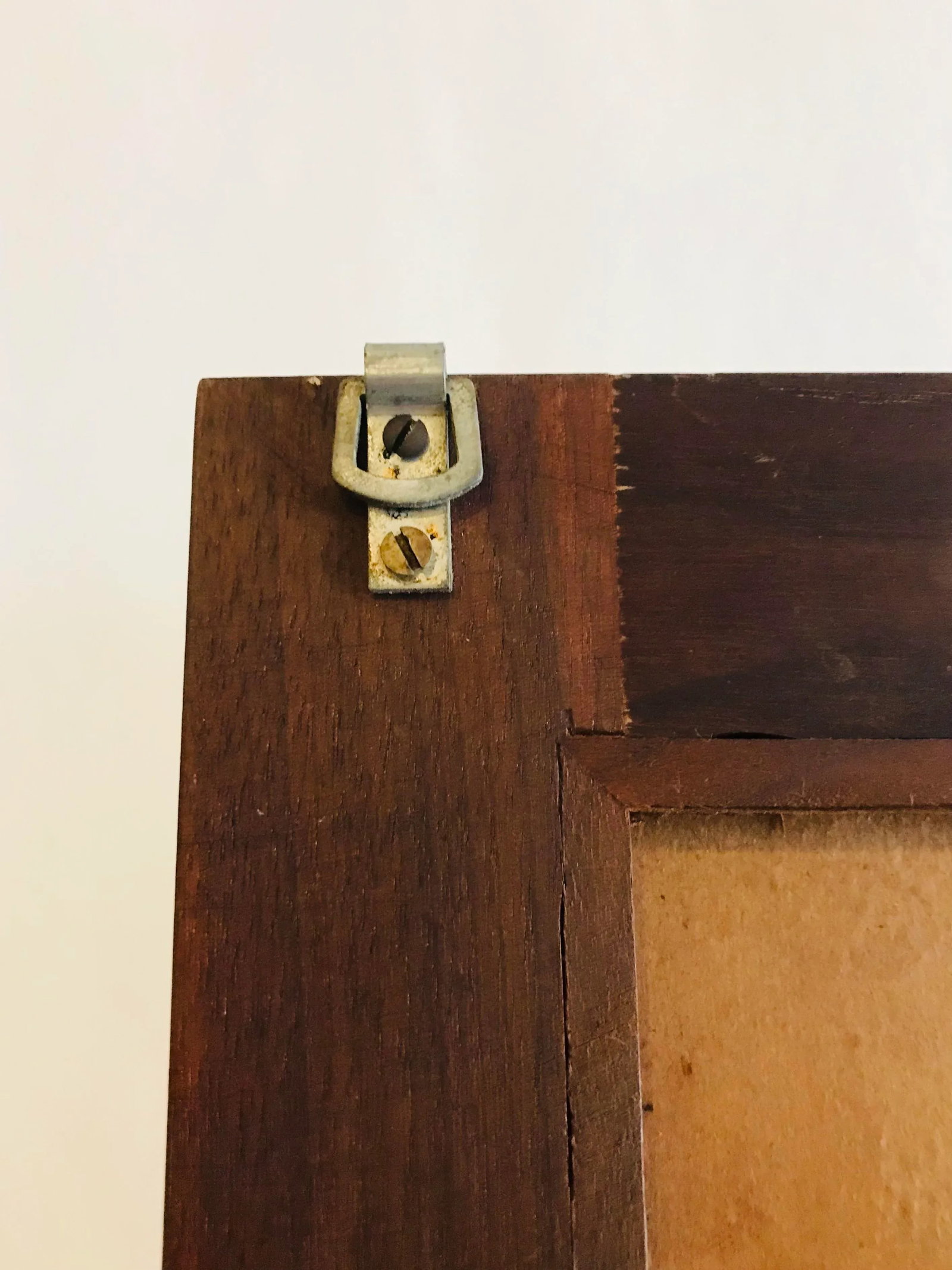 1960s Danish Modern Walnut Wall Mirror With Doweled Hanging Shelf - 8
