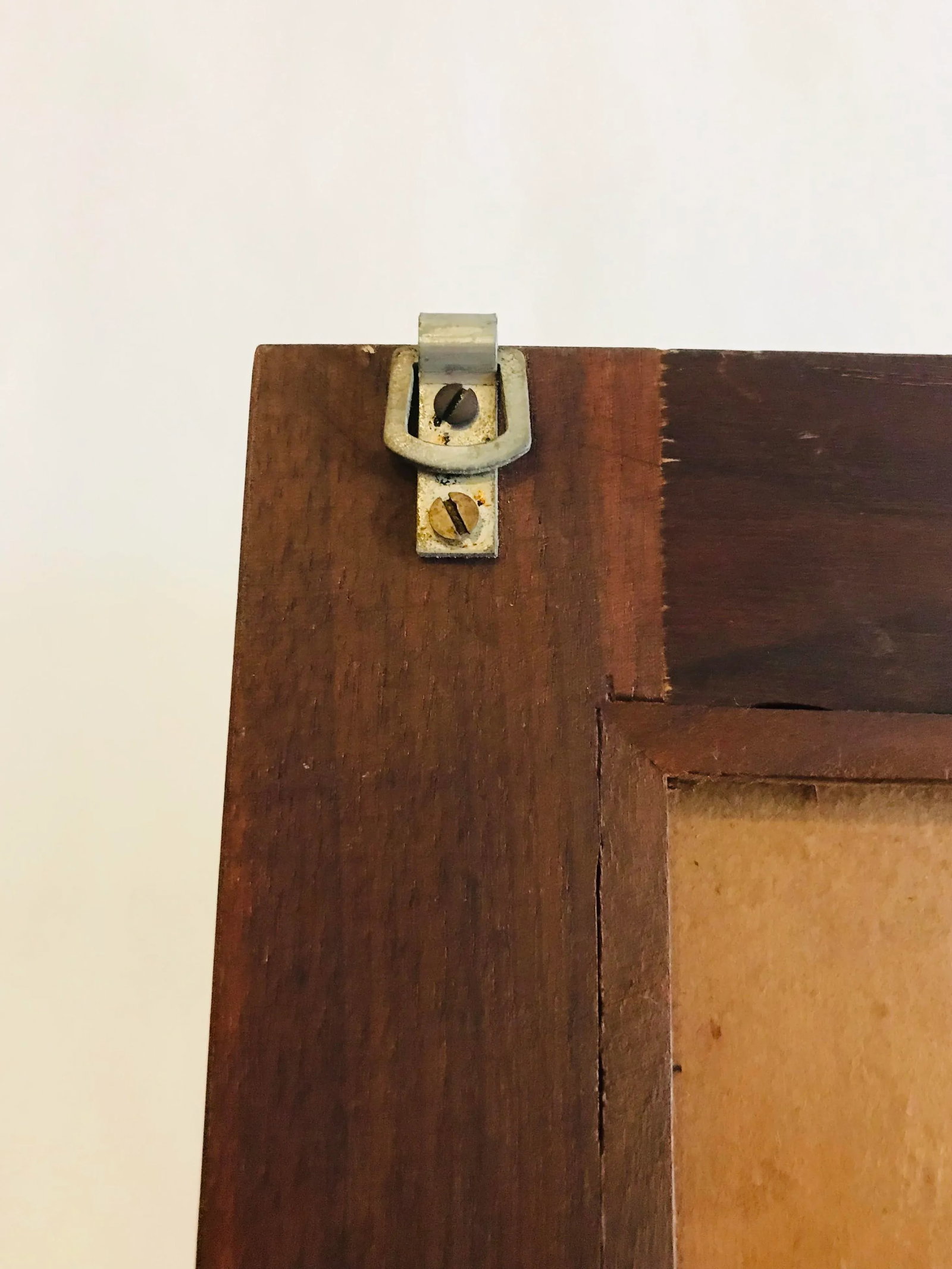 1960s Danish Modern Walnut Wall Mirror With Doweled Hanging Shelf - 9