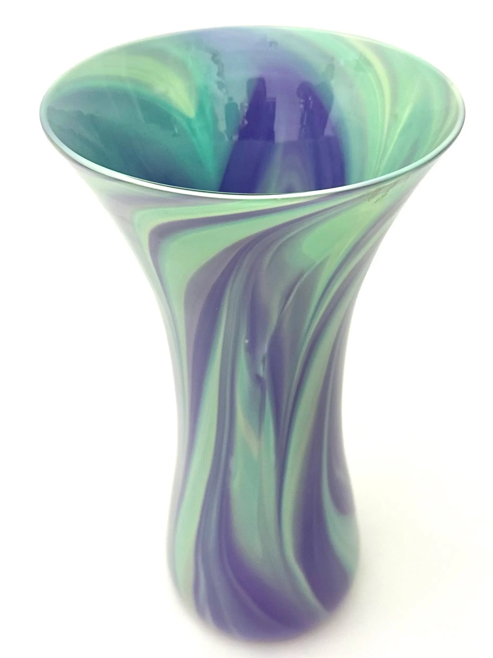 Opaque Art Glass Vase Handblown by Glass Artist Michael Egan, 2004 - 9