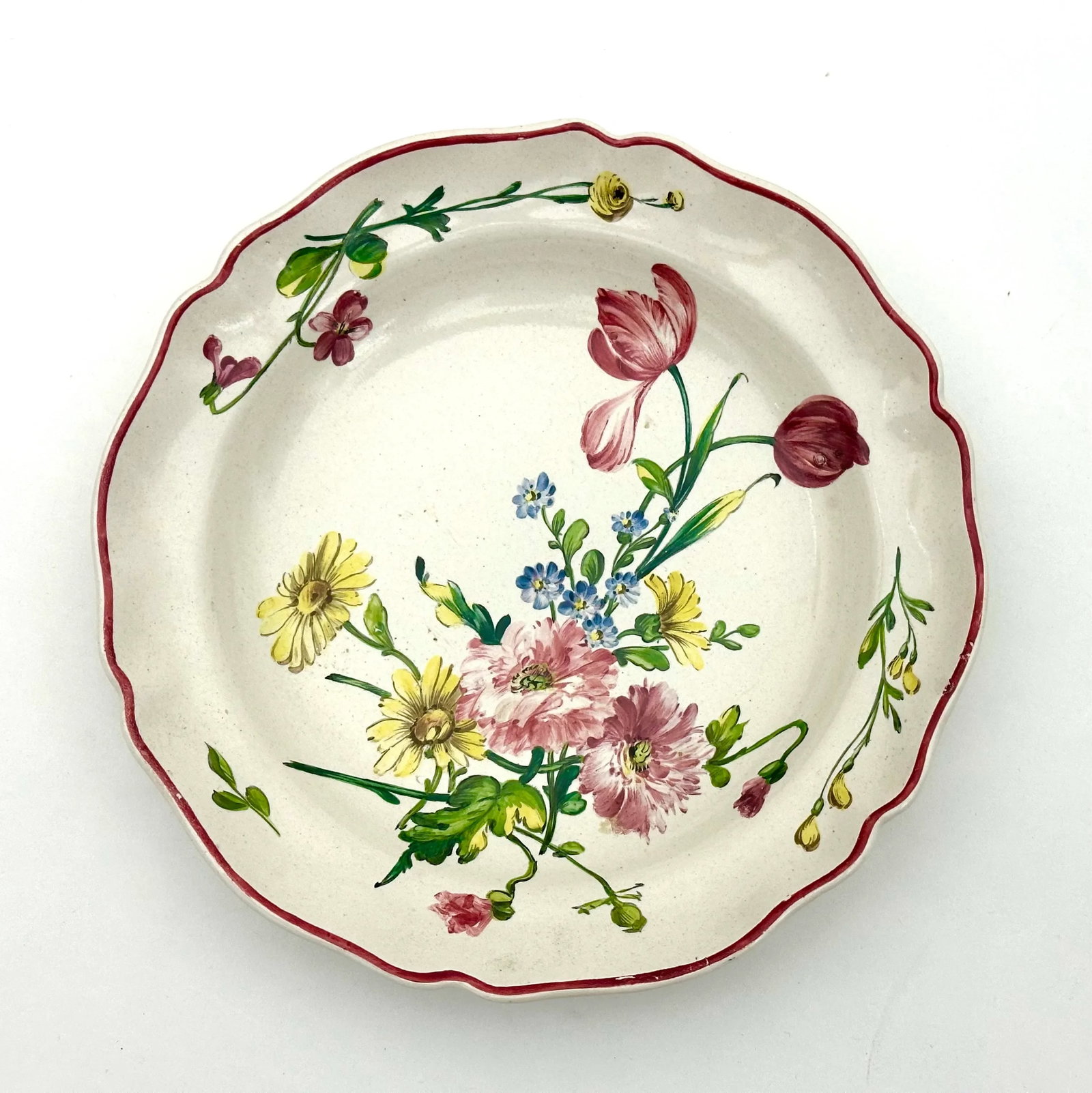 Antique Veuve Perrin French Faience Pottery Bowls - Set of 4 - 5