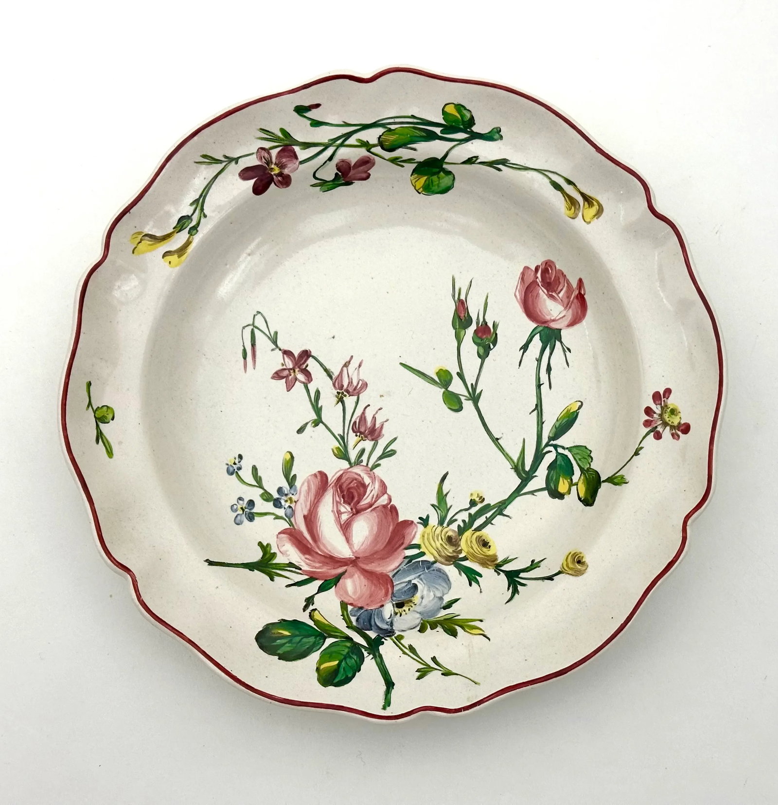 Antique Veuve Perrin French Faience Pottery Bowls - Set of 4 - 7