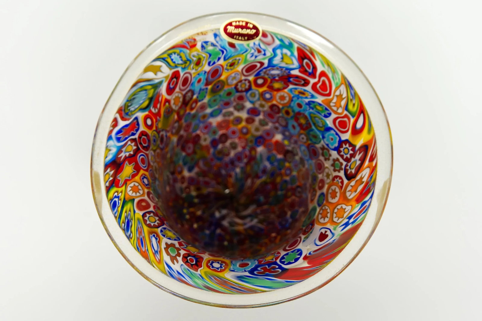 Gambaro & Poggi Murano Millefiori Vase Hand-Blow Glass Urn Vase - 6