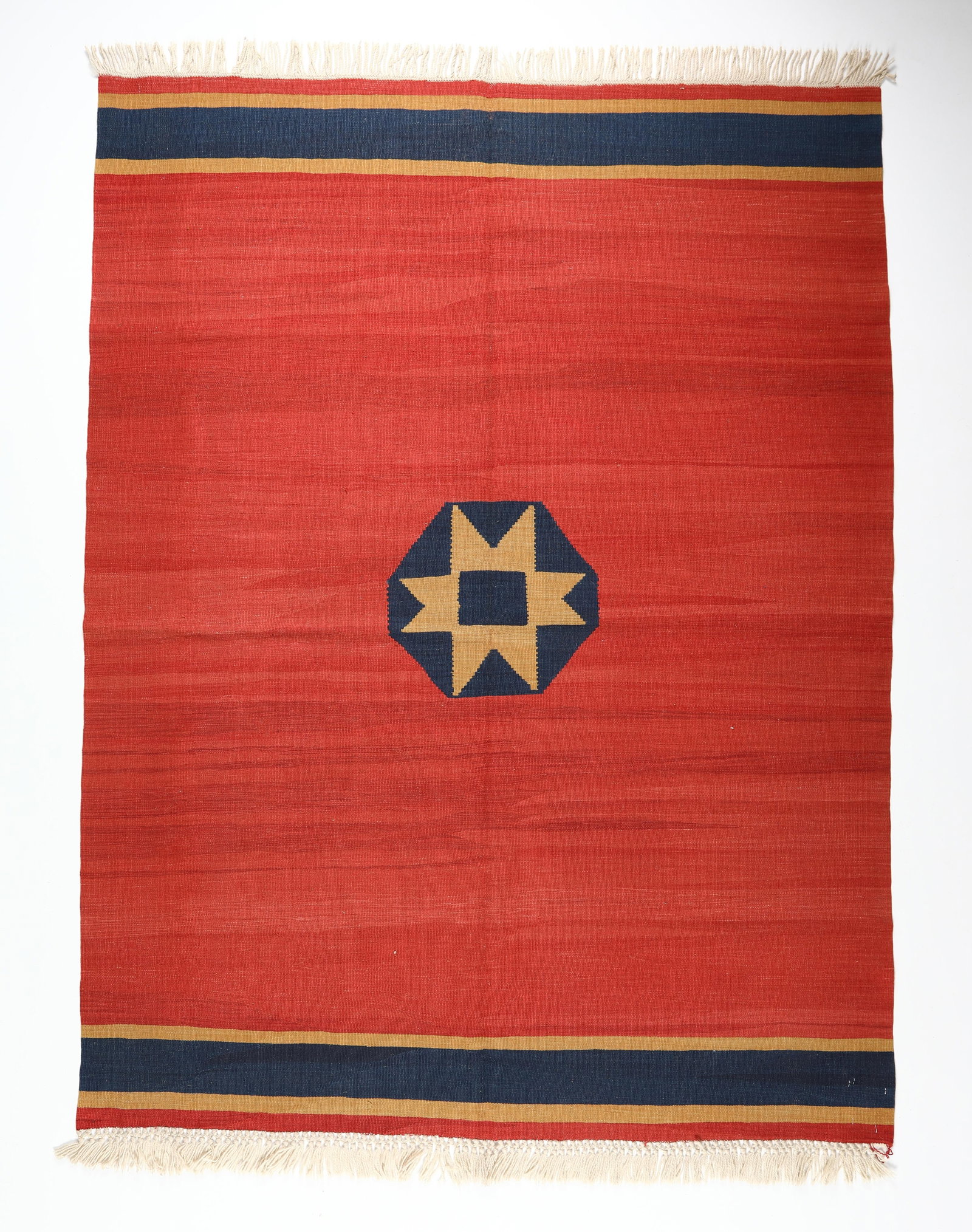 1990s Turkish Handmade Kilim Rug - 5'4'' * 7'9'' - 2