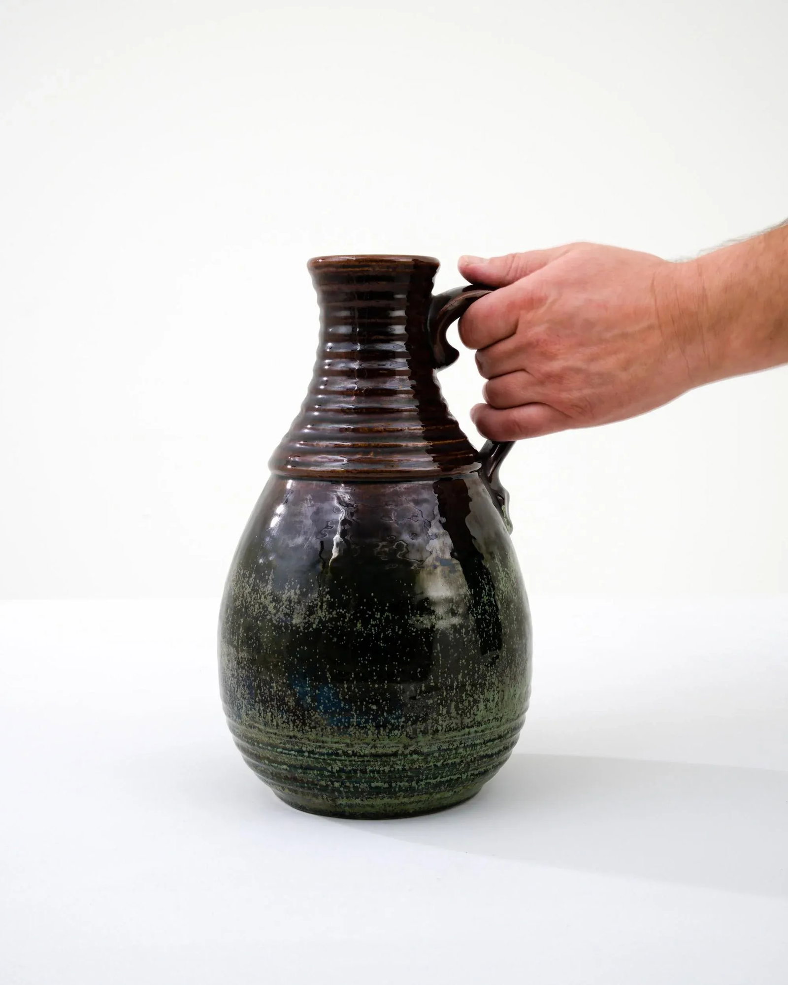 1960s Mid-Century Modern W. Germany Ceramic Pitcher - 6