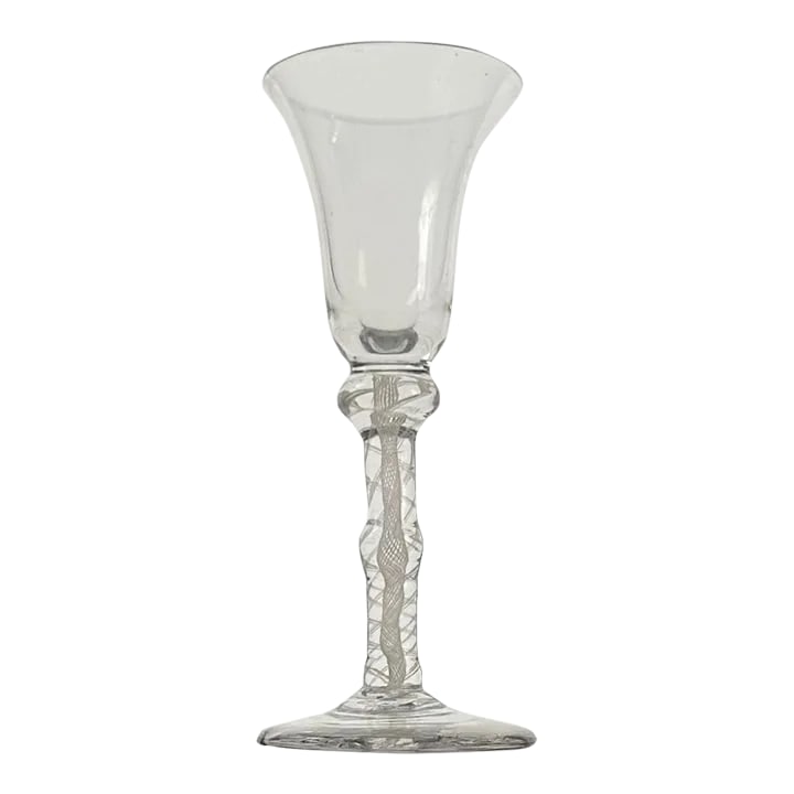 Mid 18th Century George III Double Knopped Double Series Air Twist Wine Glass (1 of 4)