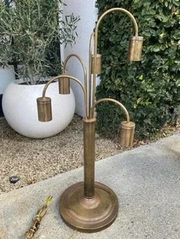 Vintage Brass Table Lamp - 10